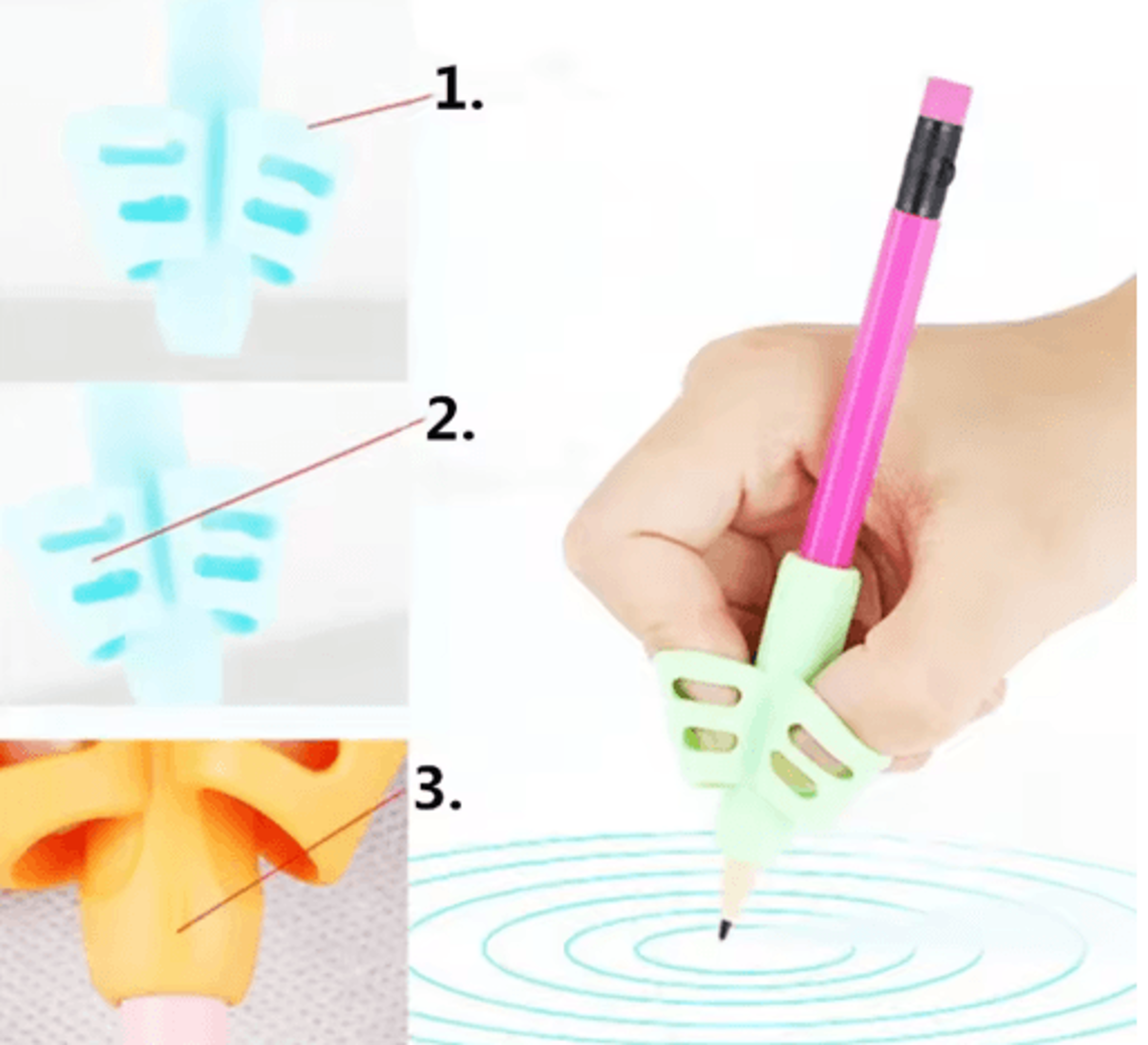 TwoFinger Pencil Grip  Writing Correction Aid For Kids  Students 13