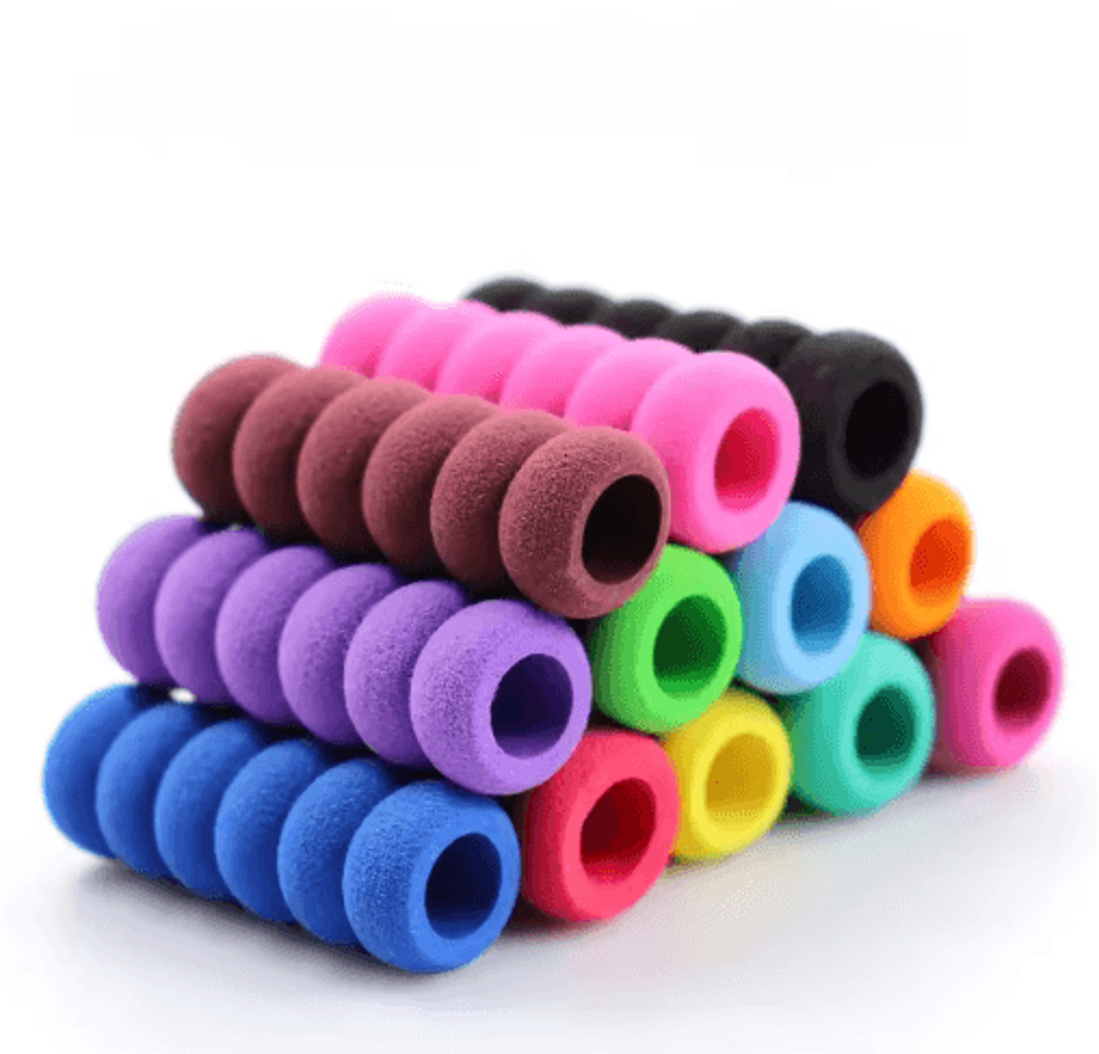 30pcs soft sponge pencil grips for kids – anti-slip handwriting & finger support set