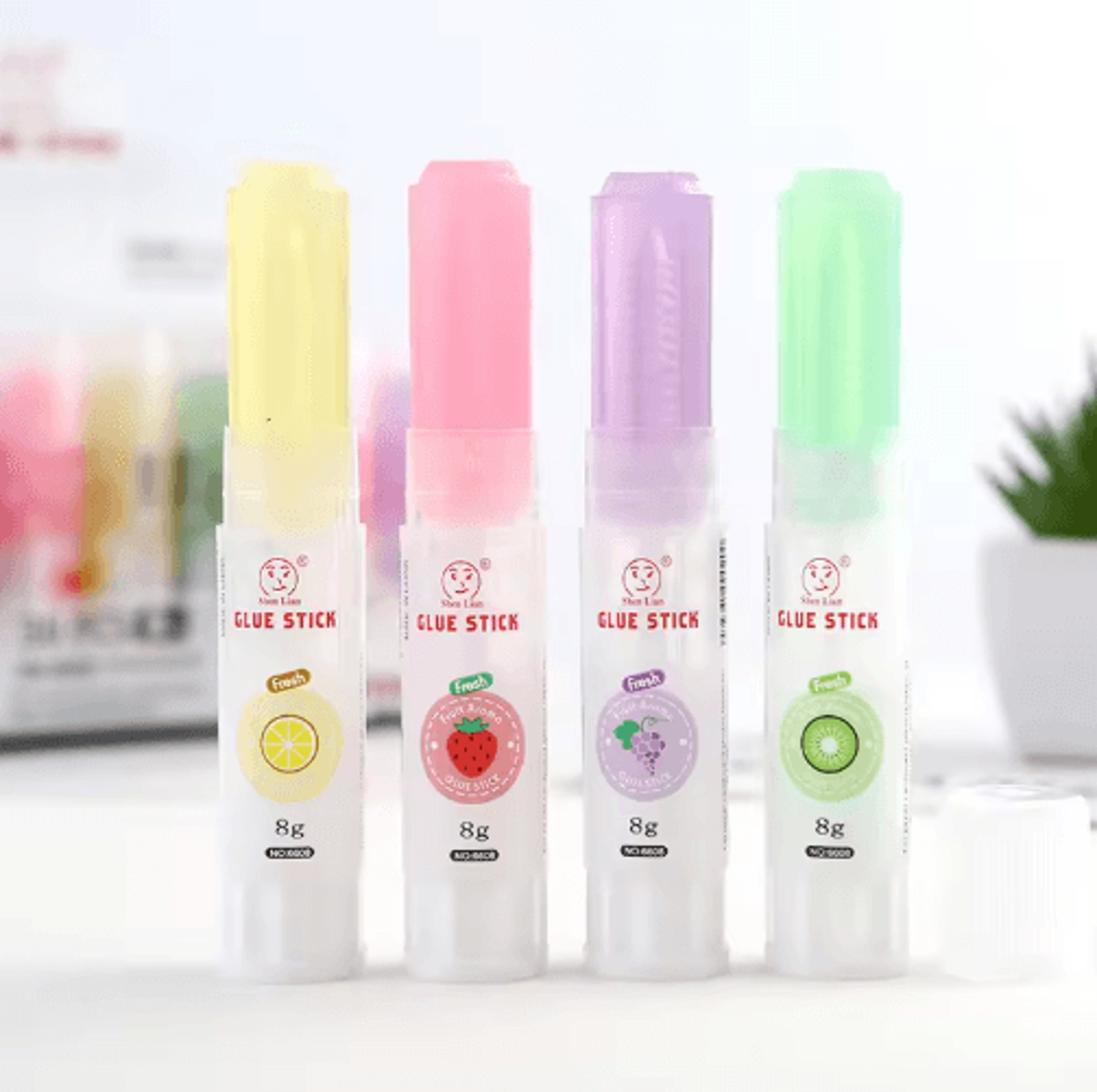 cartoon non-toxic glue sticks set – strong adhesive school & craft essential (3pcs)