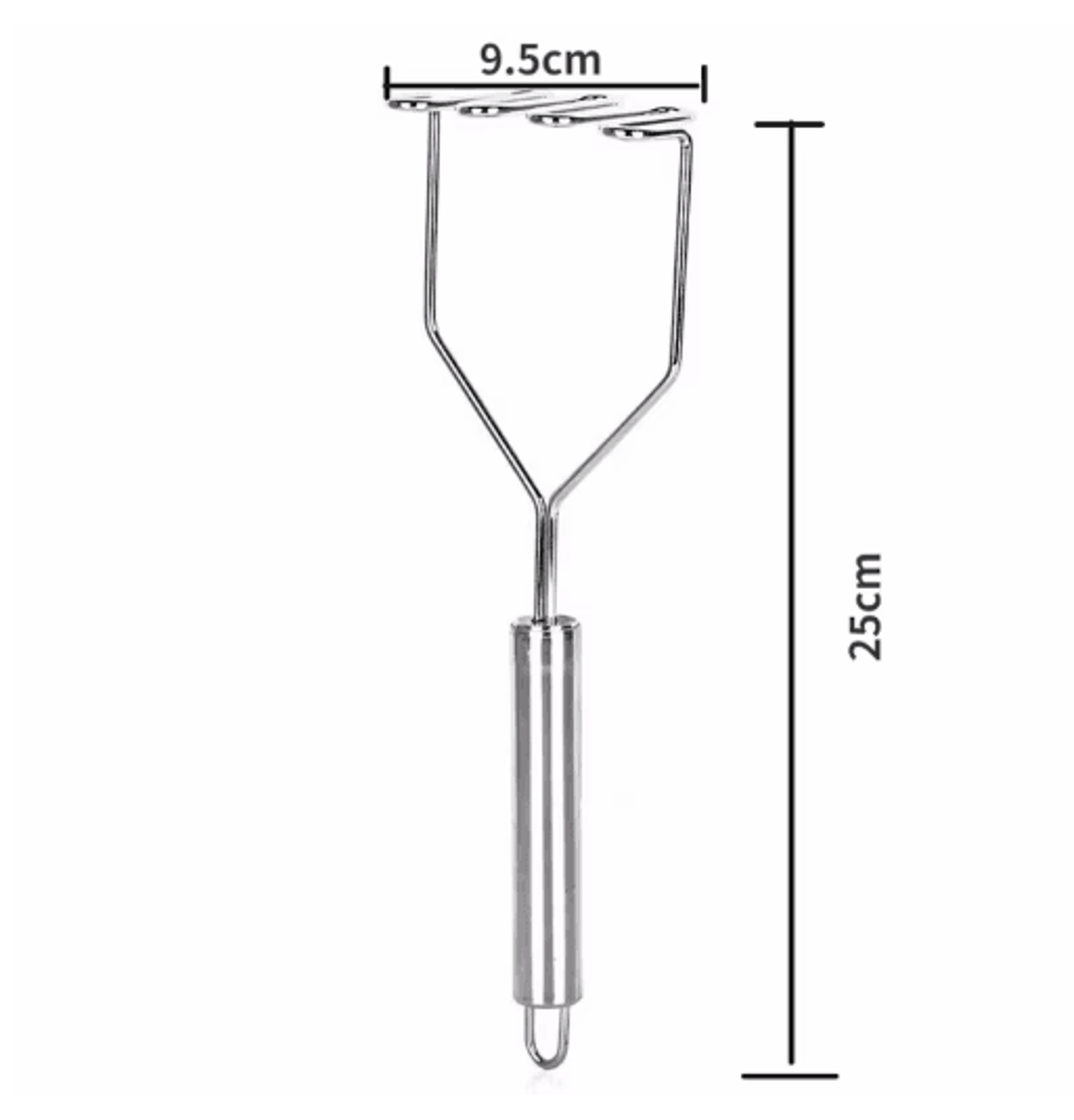 Durable Stainless Steel Potato Masher Wavy Press Kitchen Tool 0