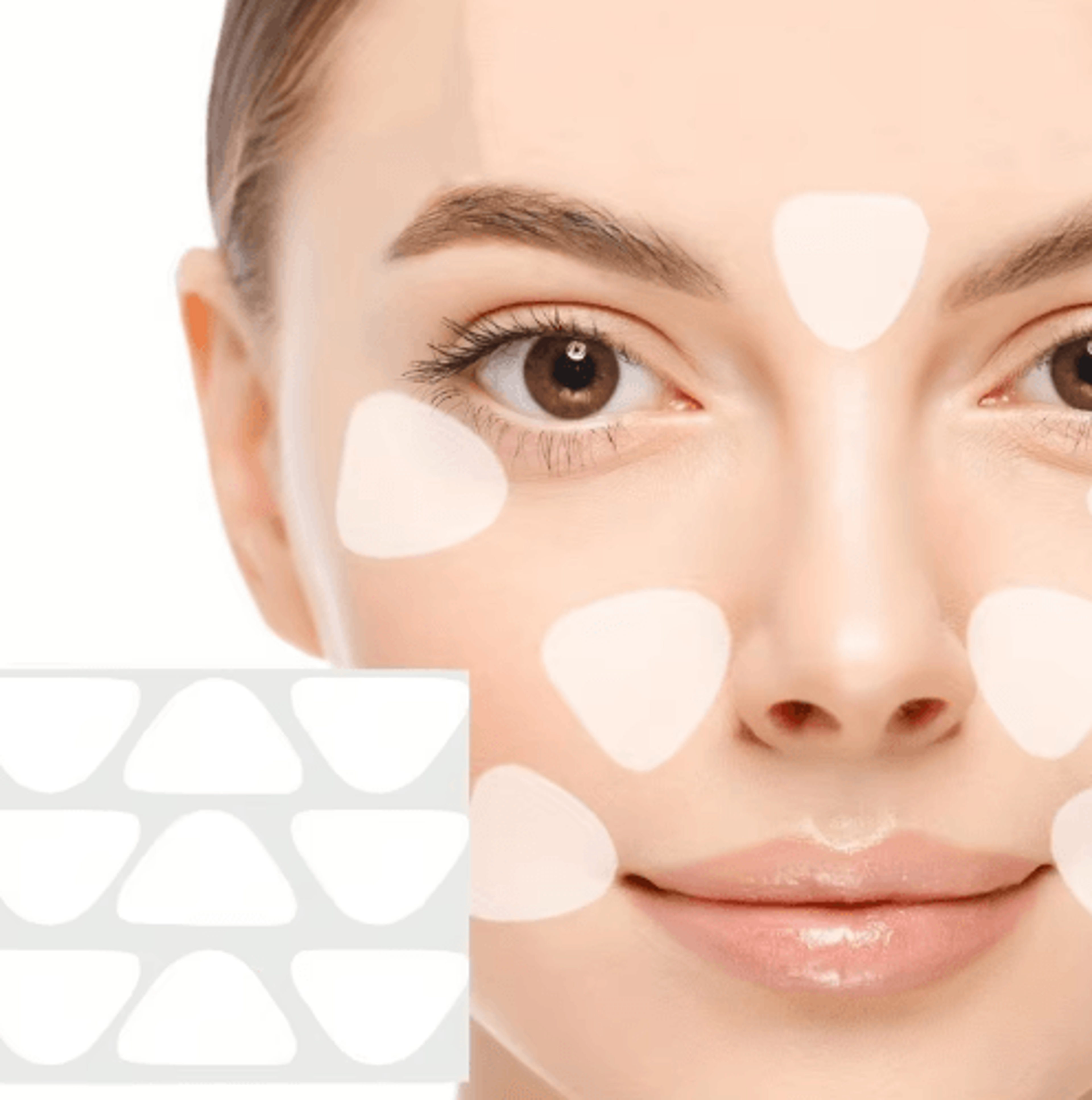 invisible anti-wrinkle face patches for forehead & smile lines care