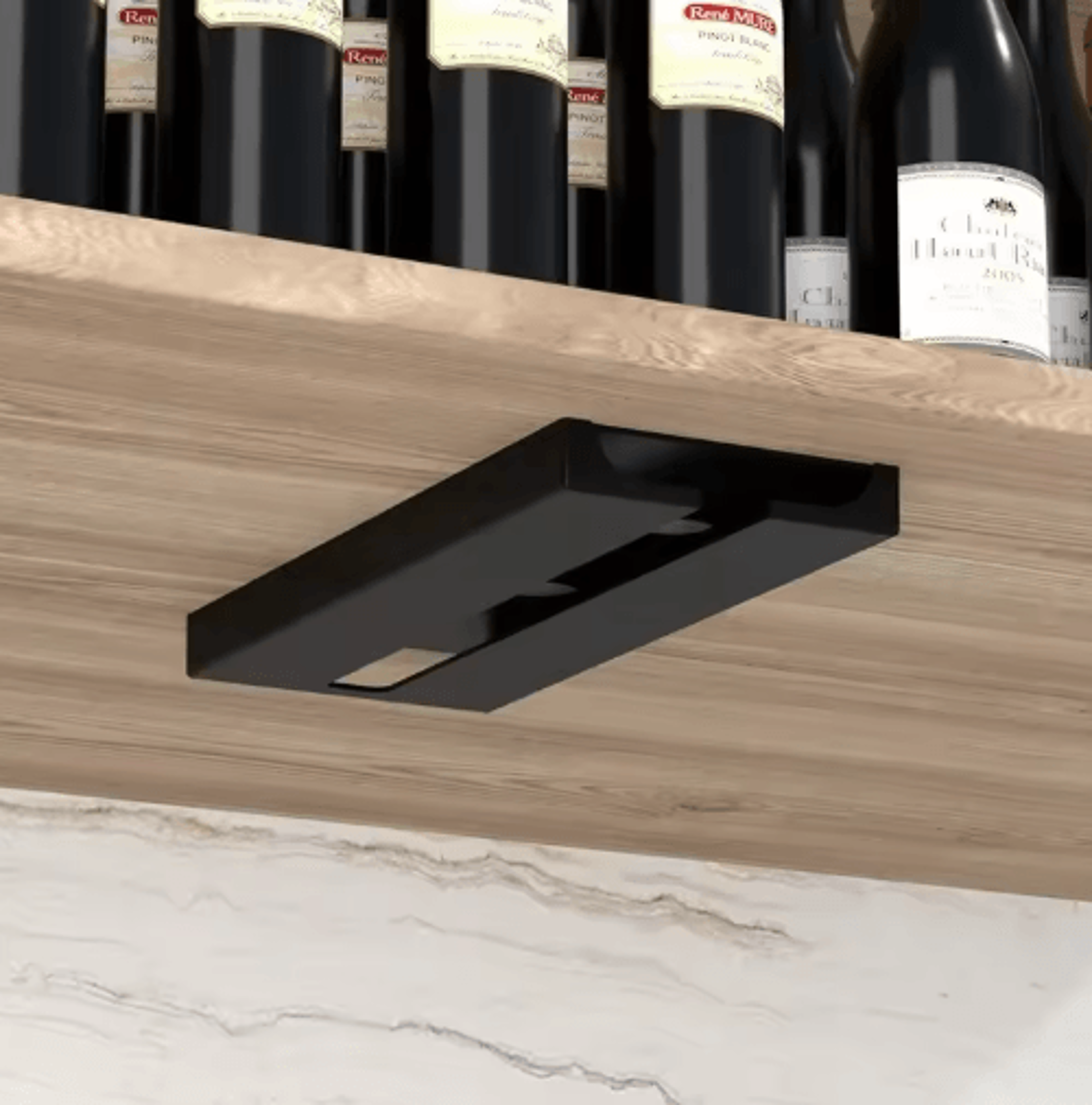 NoDrill Under Cabinet Wine Glass Rack For SpaceSaving Storage 6