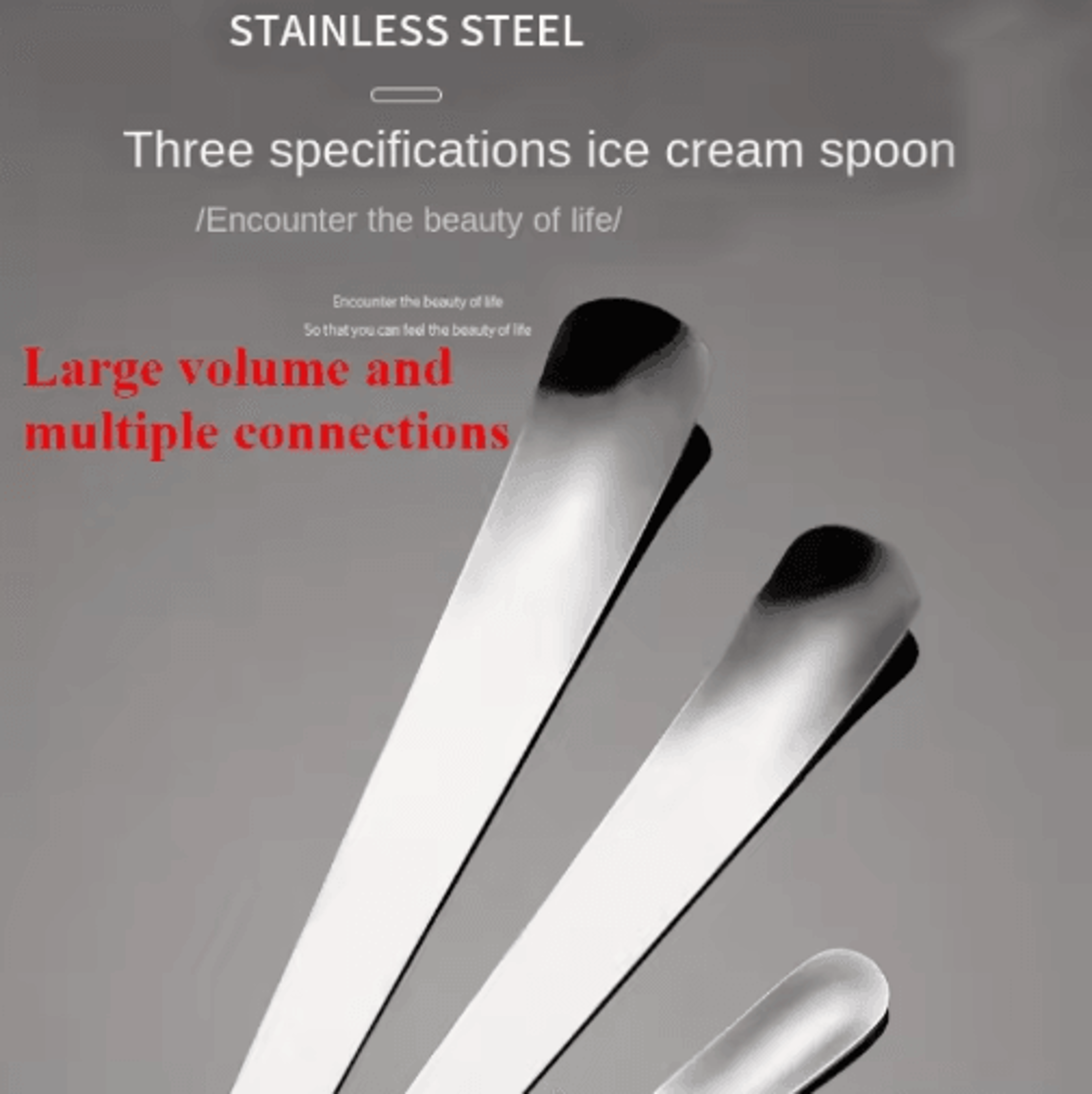 stainless steel long handle dessert & coffee spoon for easy mixing