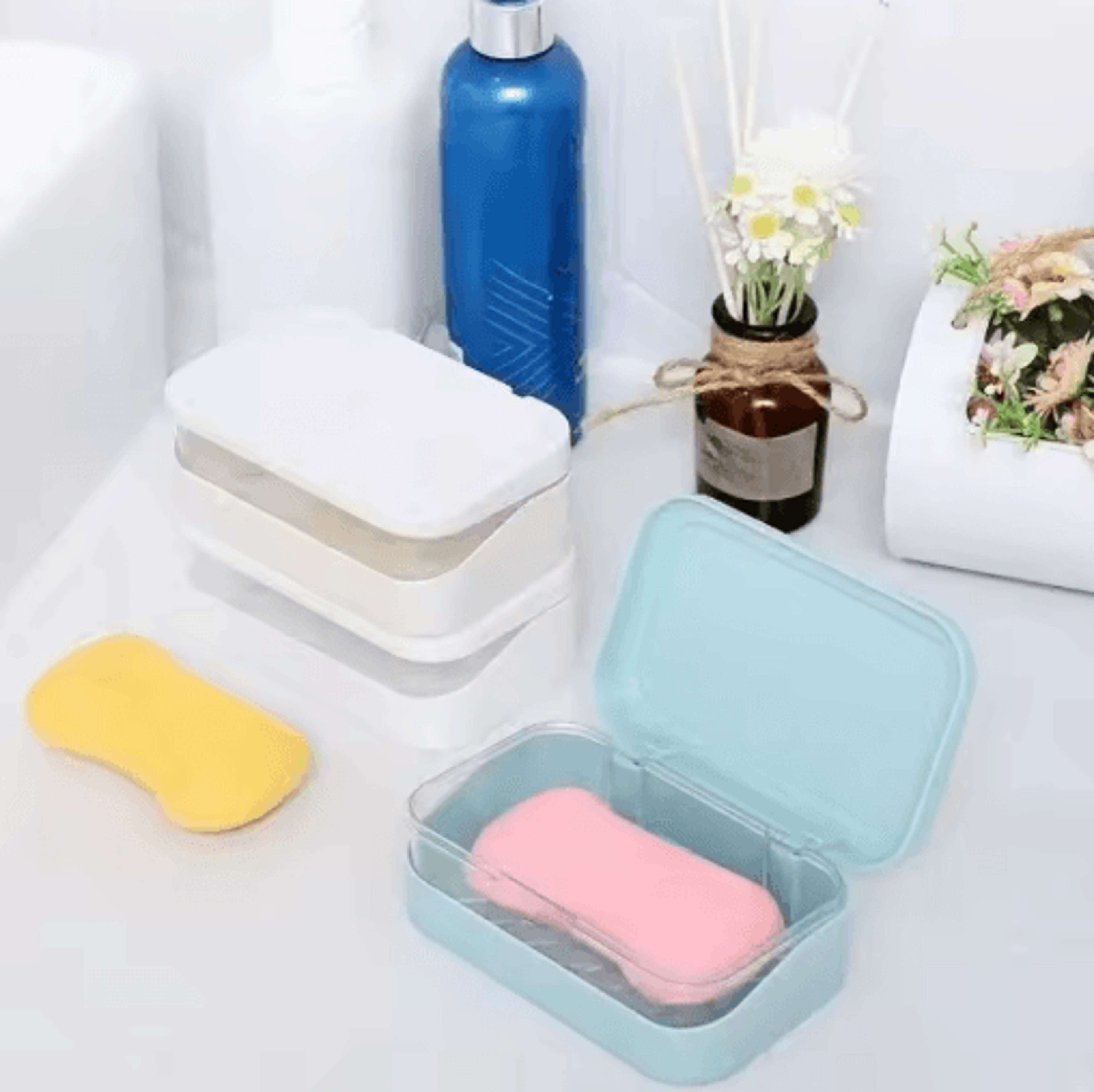 Drainage Soap Holder Wall Mounted Soap Dish For Clean  Dry Storage 0