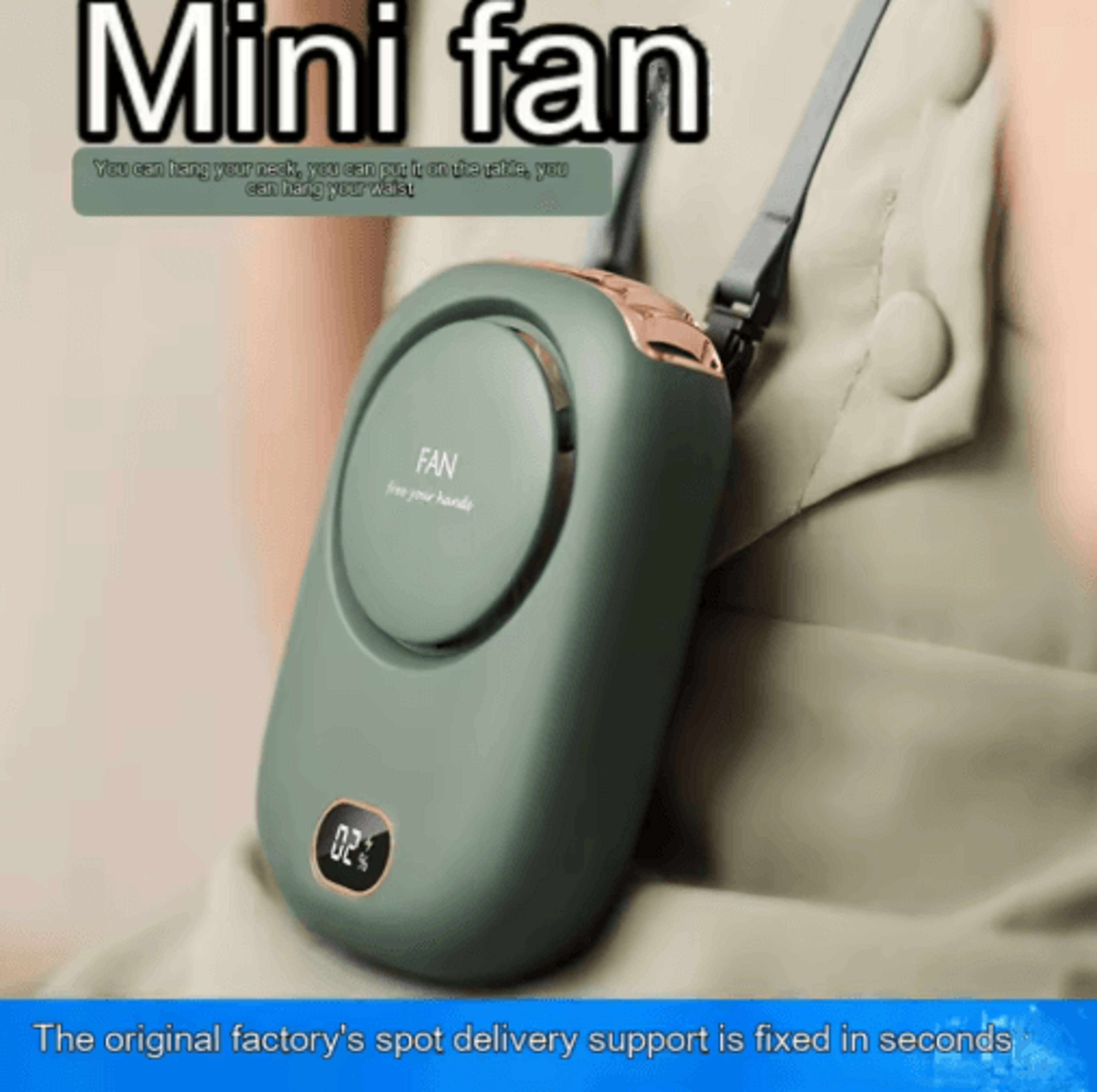 Mini Bladeless Portable Fan  USB Rechargeable UltraQuiet Handheld Cooling Fan 0