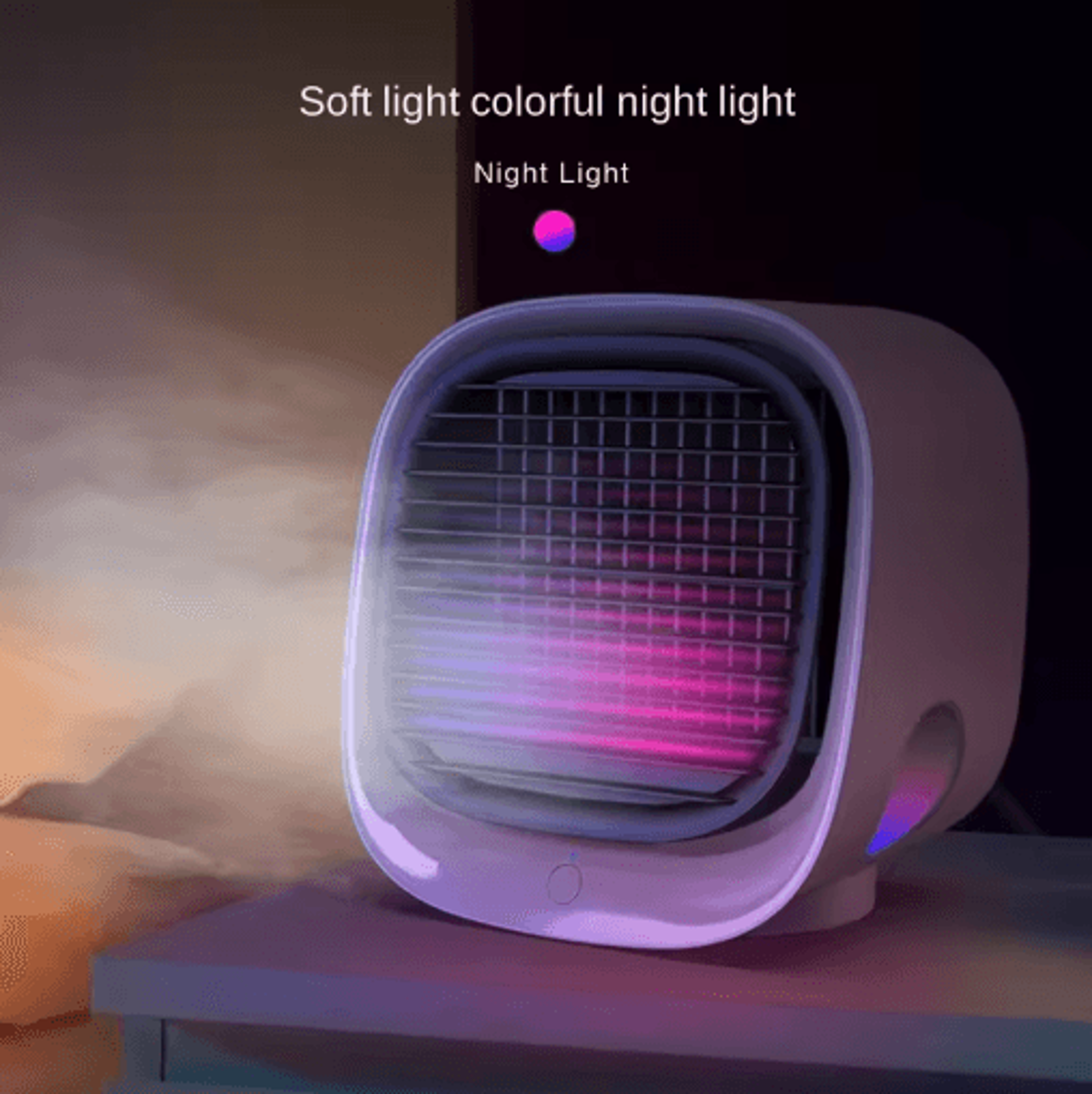 Mini USB Air Cooler  Desktop Cooling Fan With Humidifier  Mist Spray 5