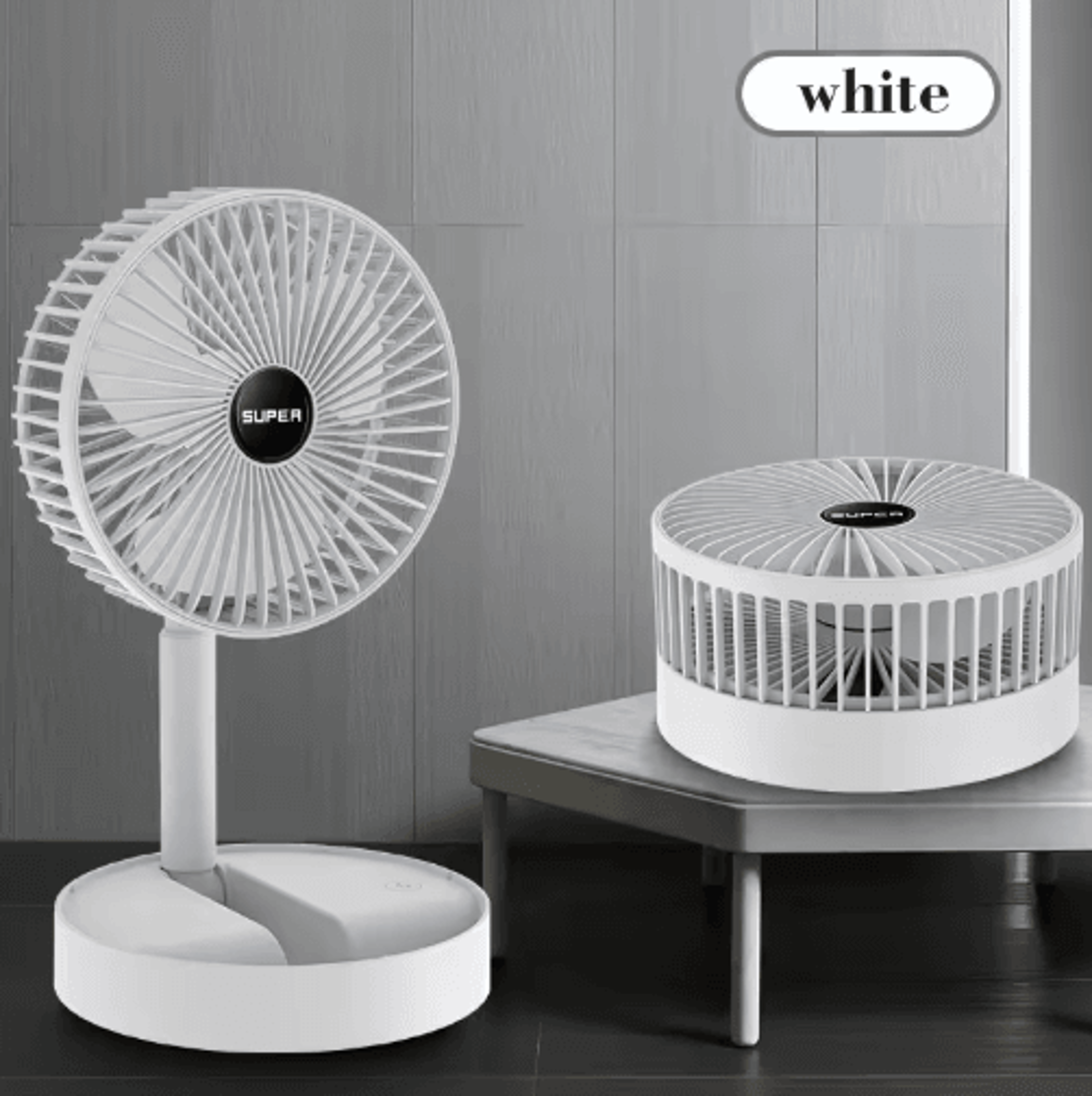 Foldable Mini Desktop Fan  USB Rechargeable Retractable Cooling Fan For Dorm  Office 3
