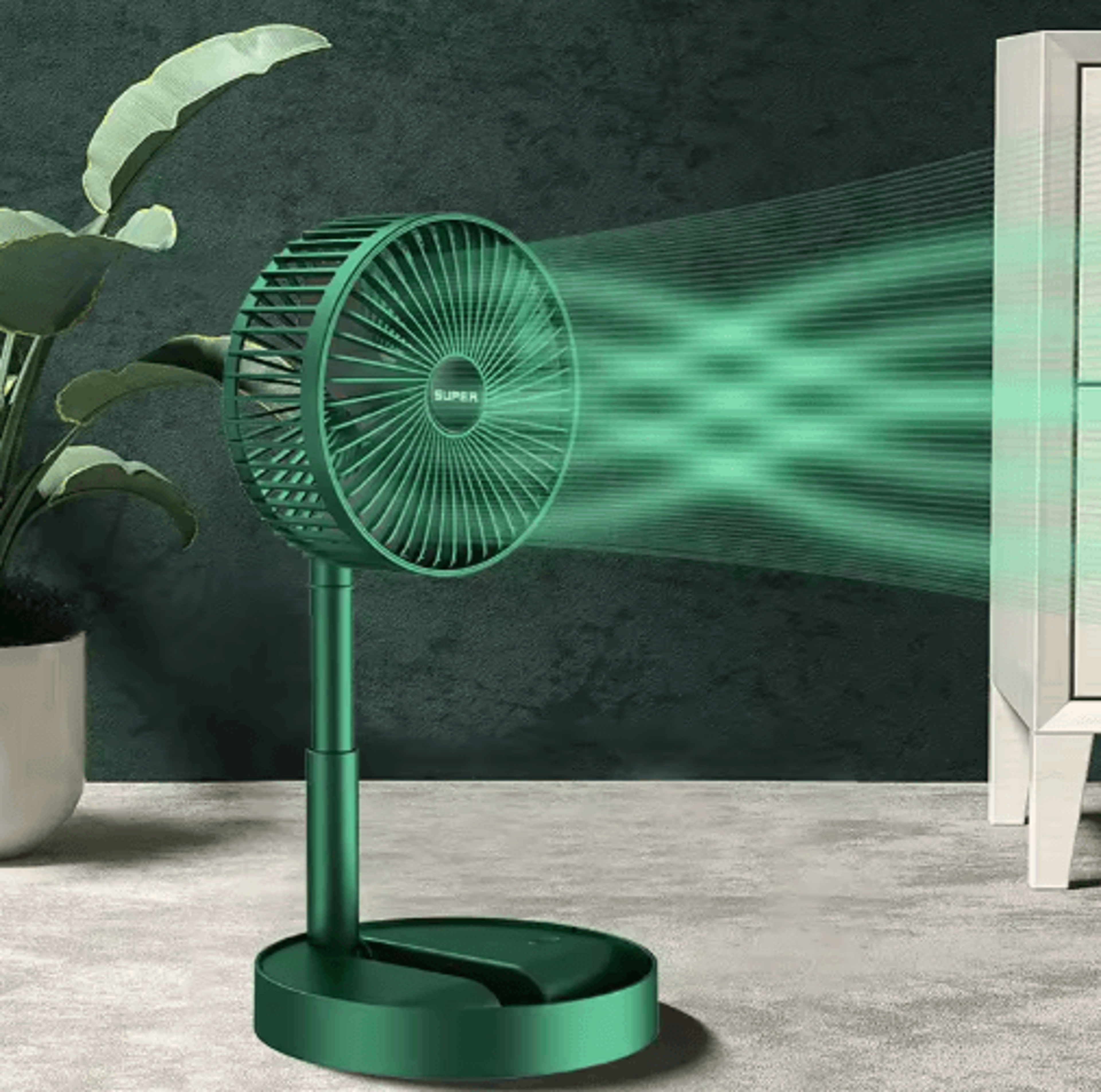 Foldable Mini Desktop Fan  USB Rechargeable Retractable Cooling Fan For Dorm  Office 4