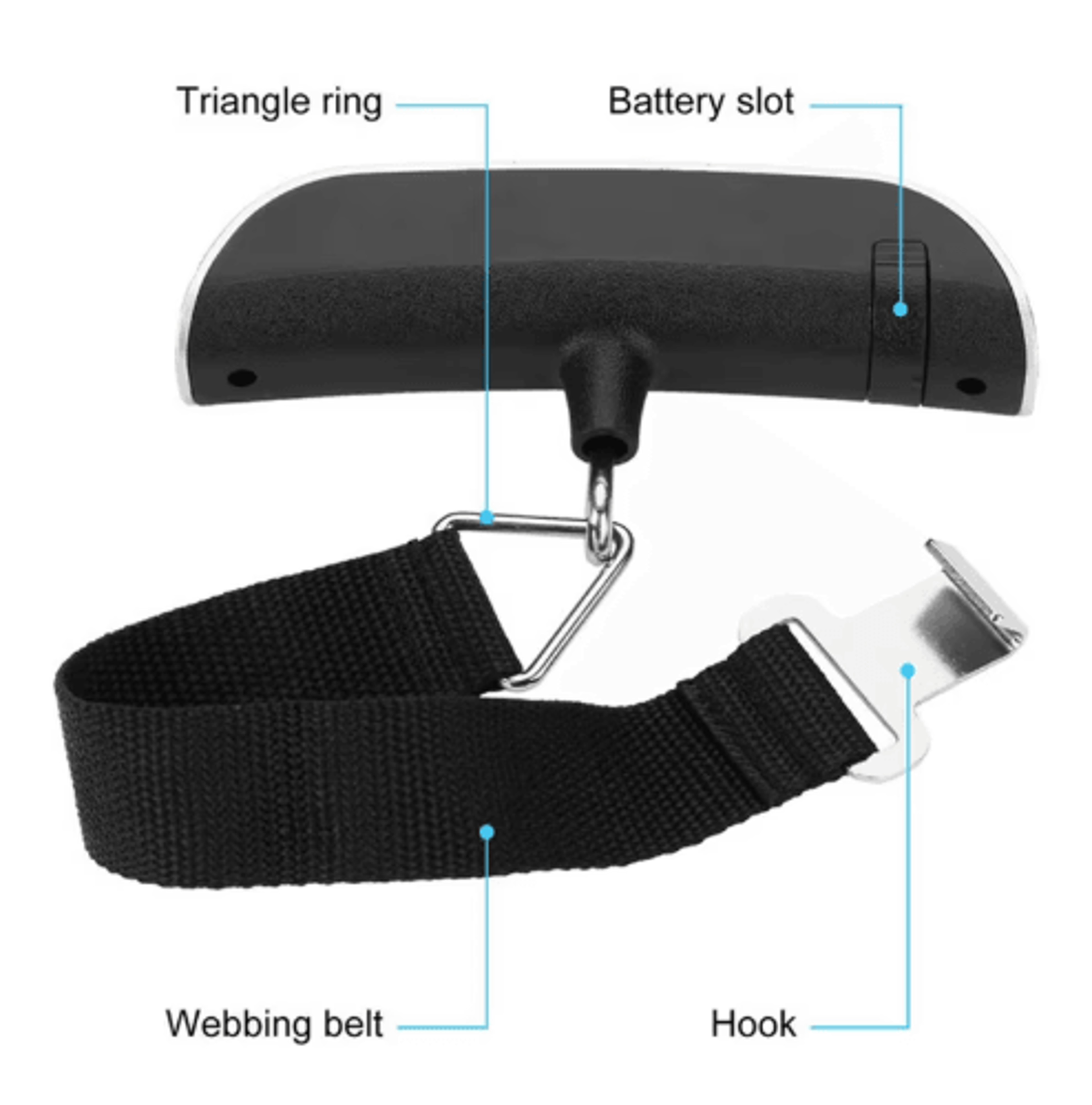 Portable Digital Luggage Scale  LCD Hanging Baggage Weight Scale Up To 50kg110lb 5