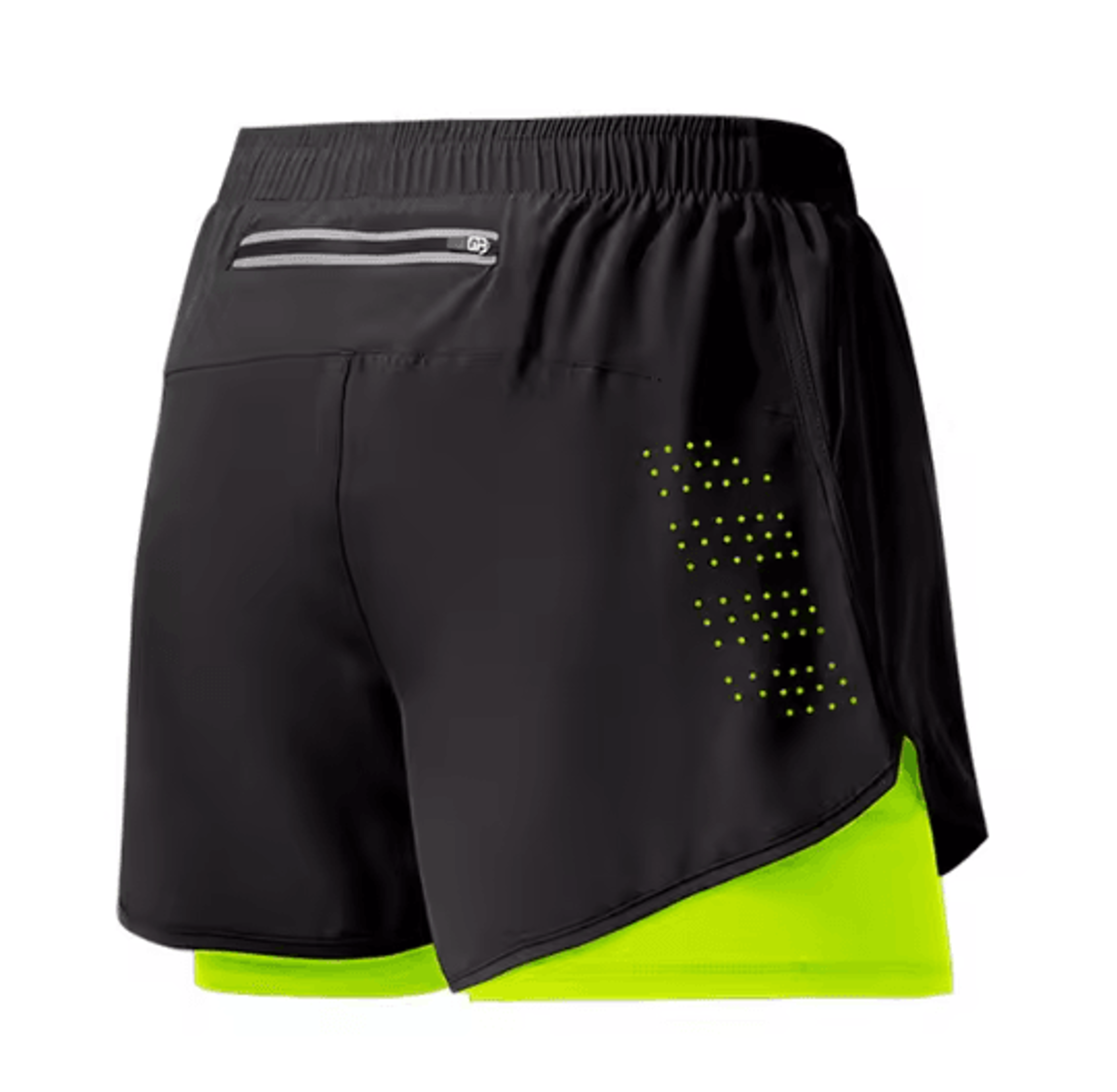 Mens Double Layer Running Shorts Quick Drying Fitness Workout Training Shorts 5