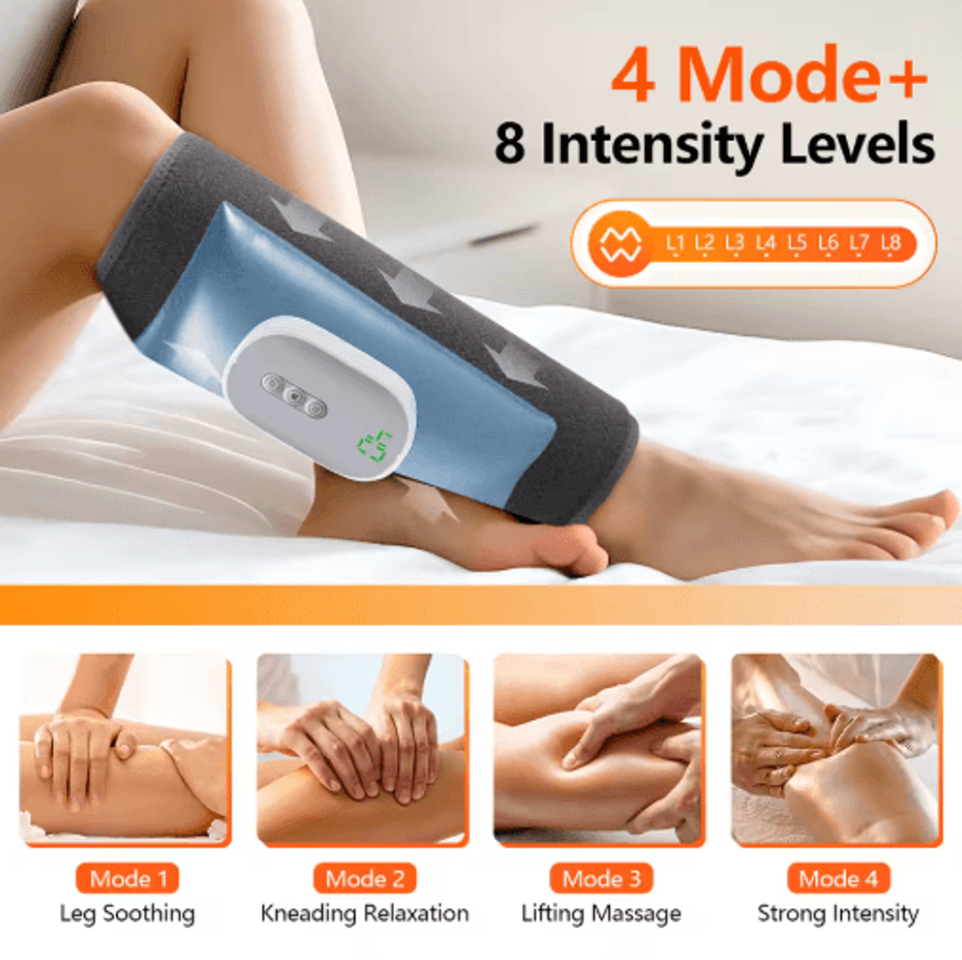 Wireless Leg Massager With Air Compression For Muscle Recovery  Relaxation 5