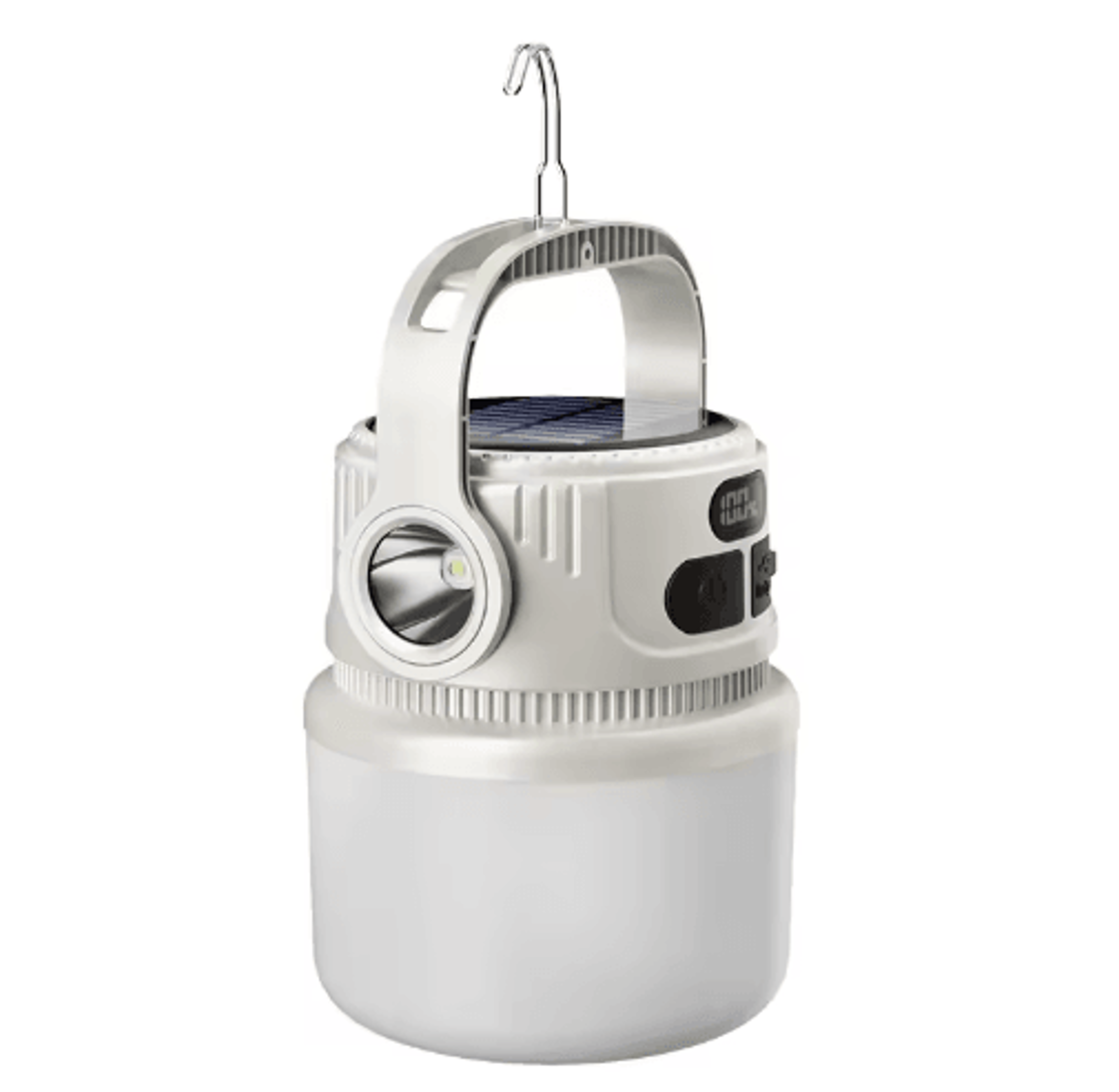 Portable LED Camping Lantern With Solar Rechargeable Power  Waterproof Design 2
