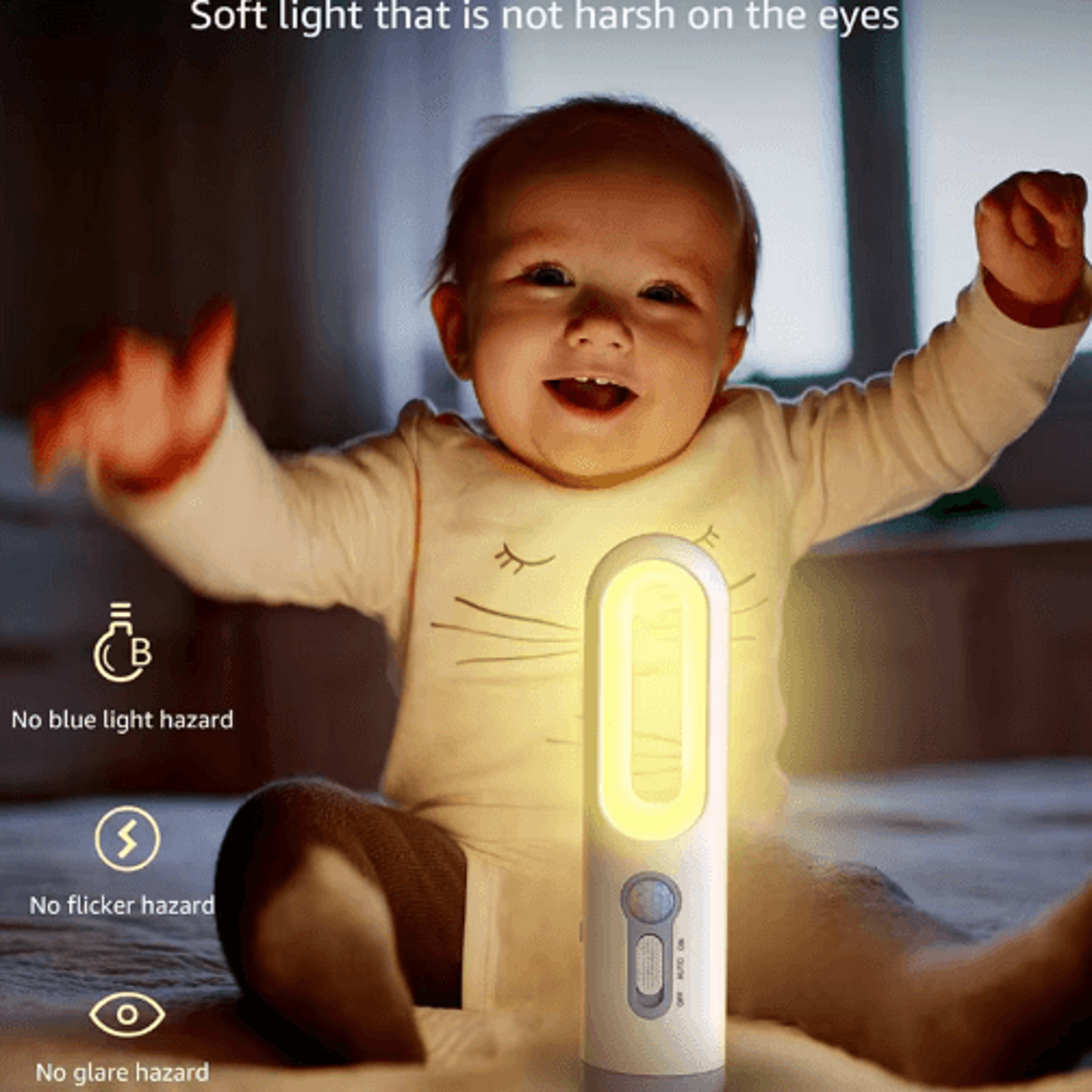 2in1 Portable Flashlight  Motion Sensor Night Light For Home  Travel 0