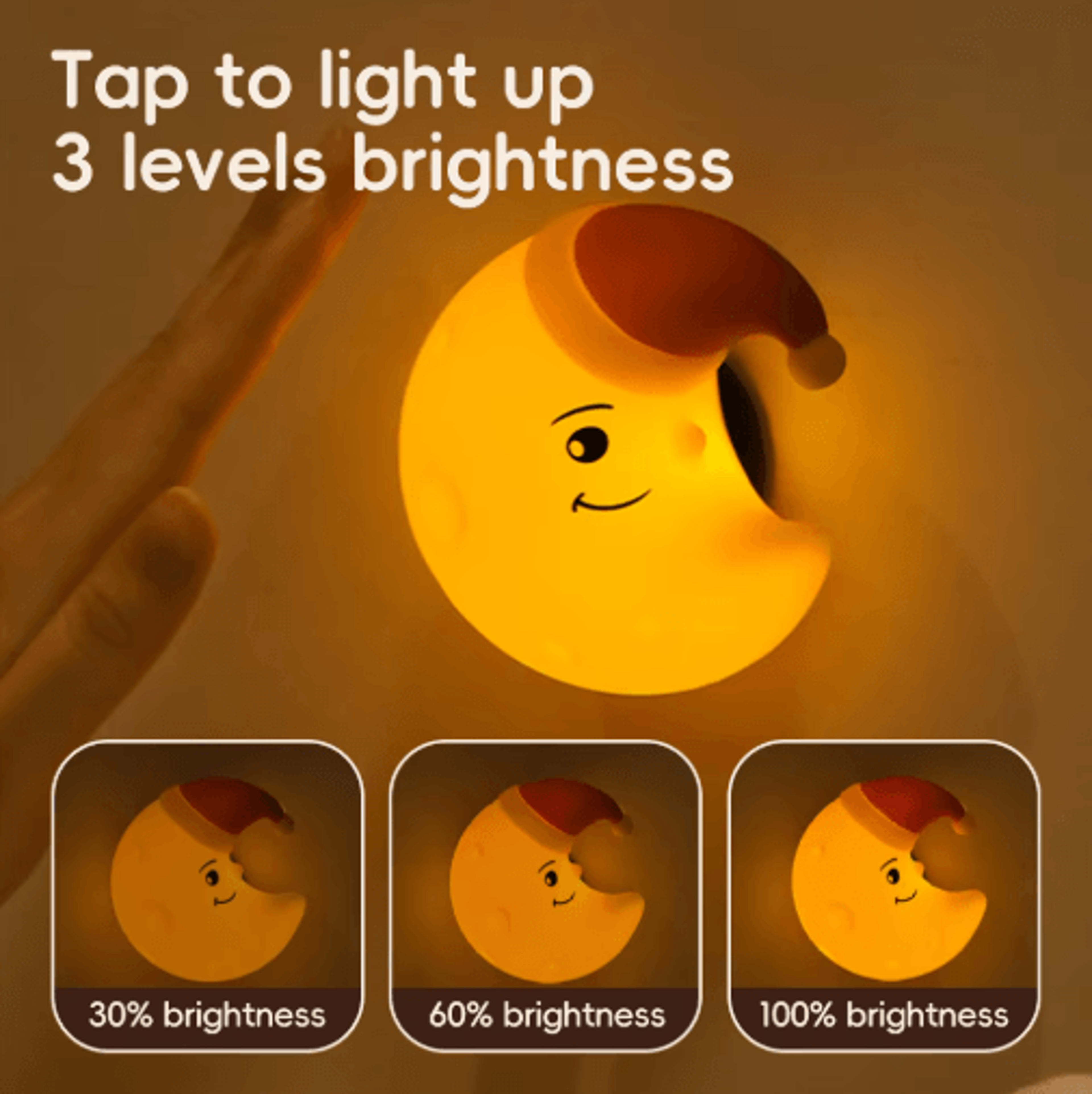 Silicone LED Cloud  Star Baby Night Light For Nursery  Bedside Comfort 7
