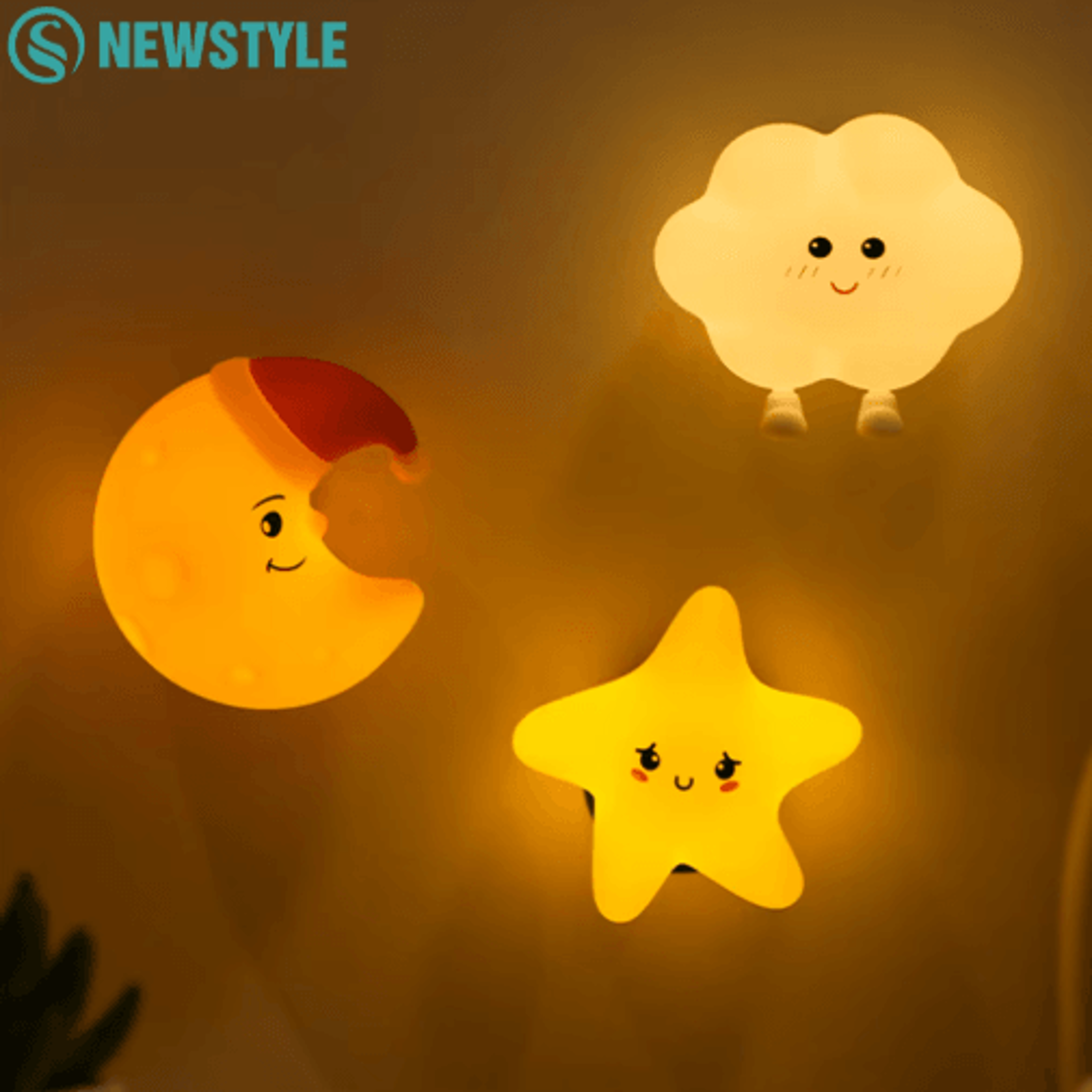silicone led cloud & star baby night light for nursery & bedside comfort