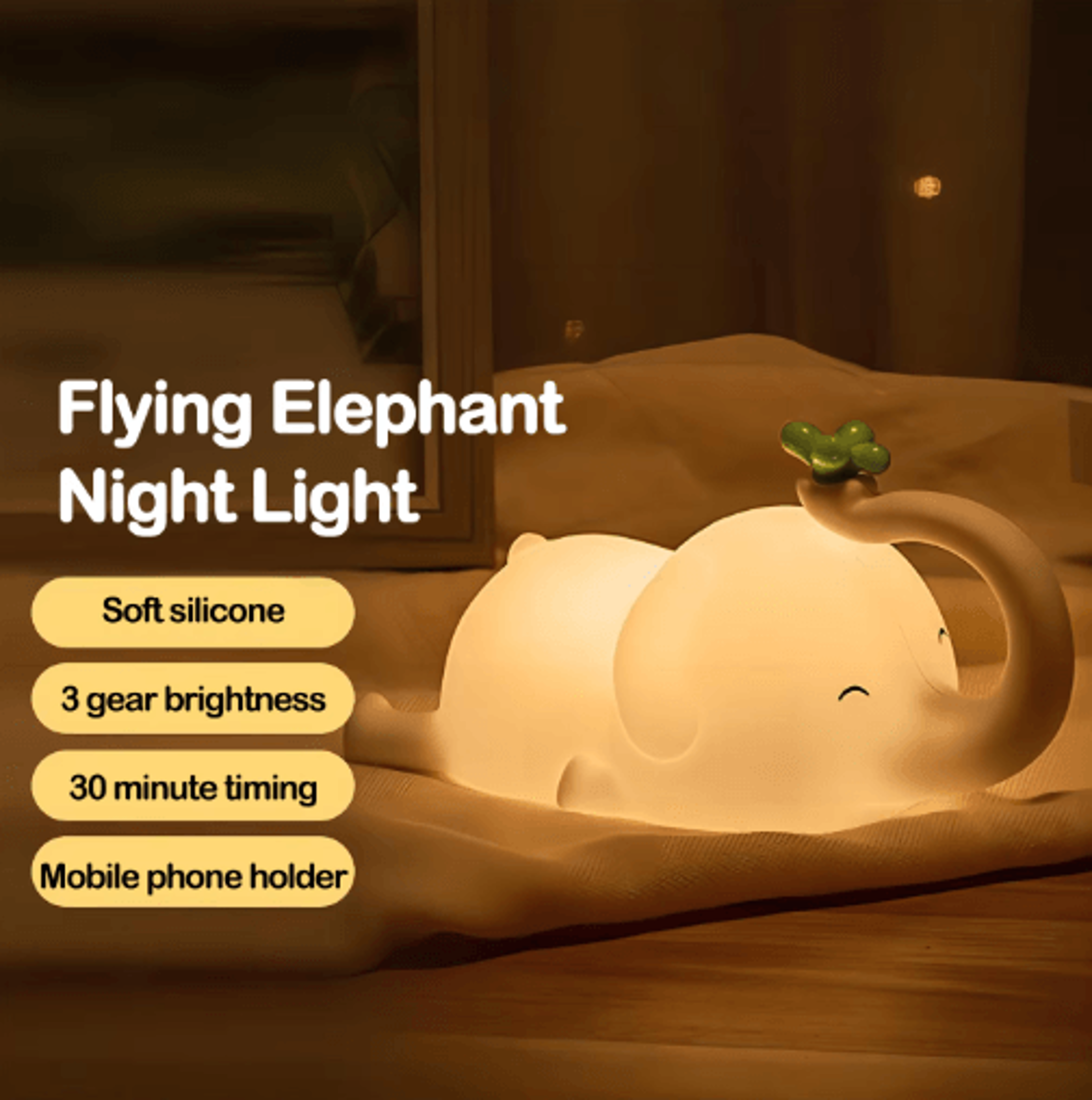 Cute Silicone Sheep Night Light With Dimmable Glow  Rechargeable Design 4