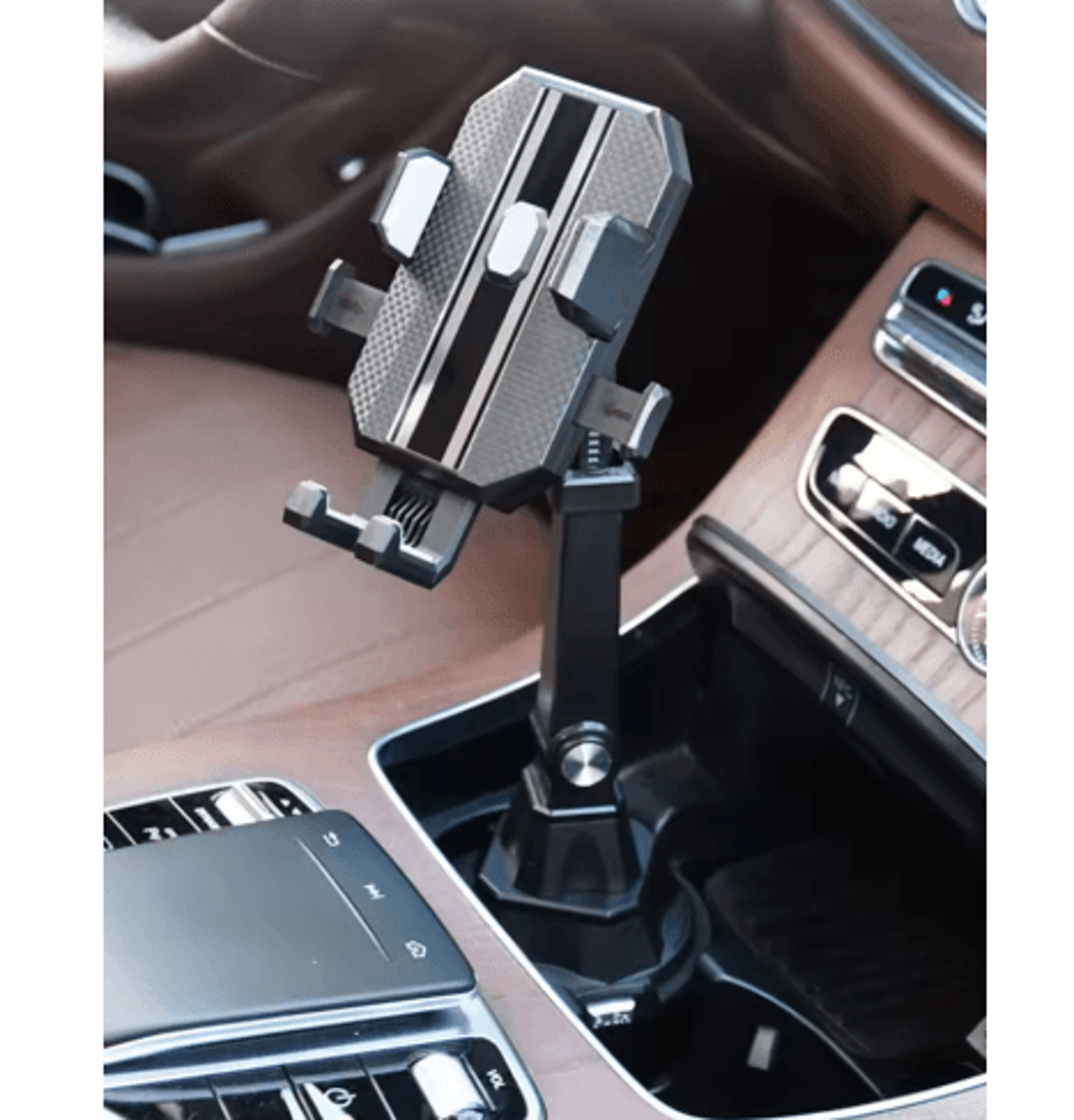 Adjustable Car Cup Holder Phone Mount For HandsFree Driving Convenience 1