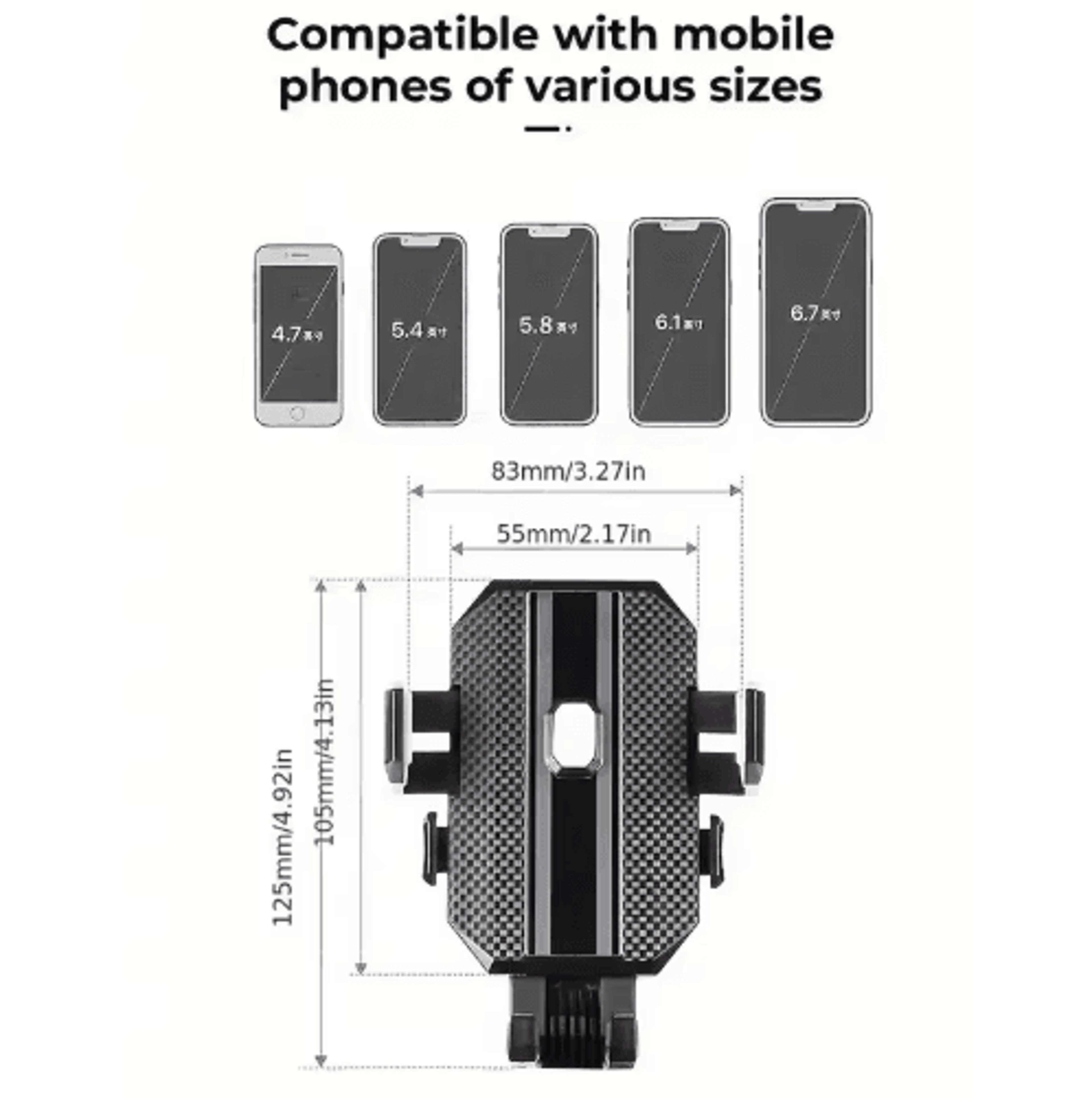 Adjustable Car Cup Holder Phone Mount For HandsFree Driving Convenience 2