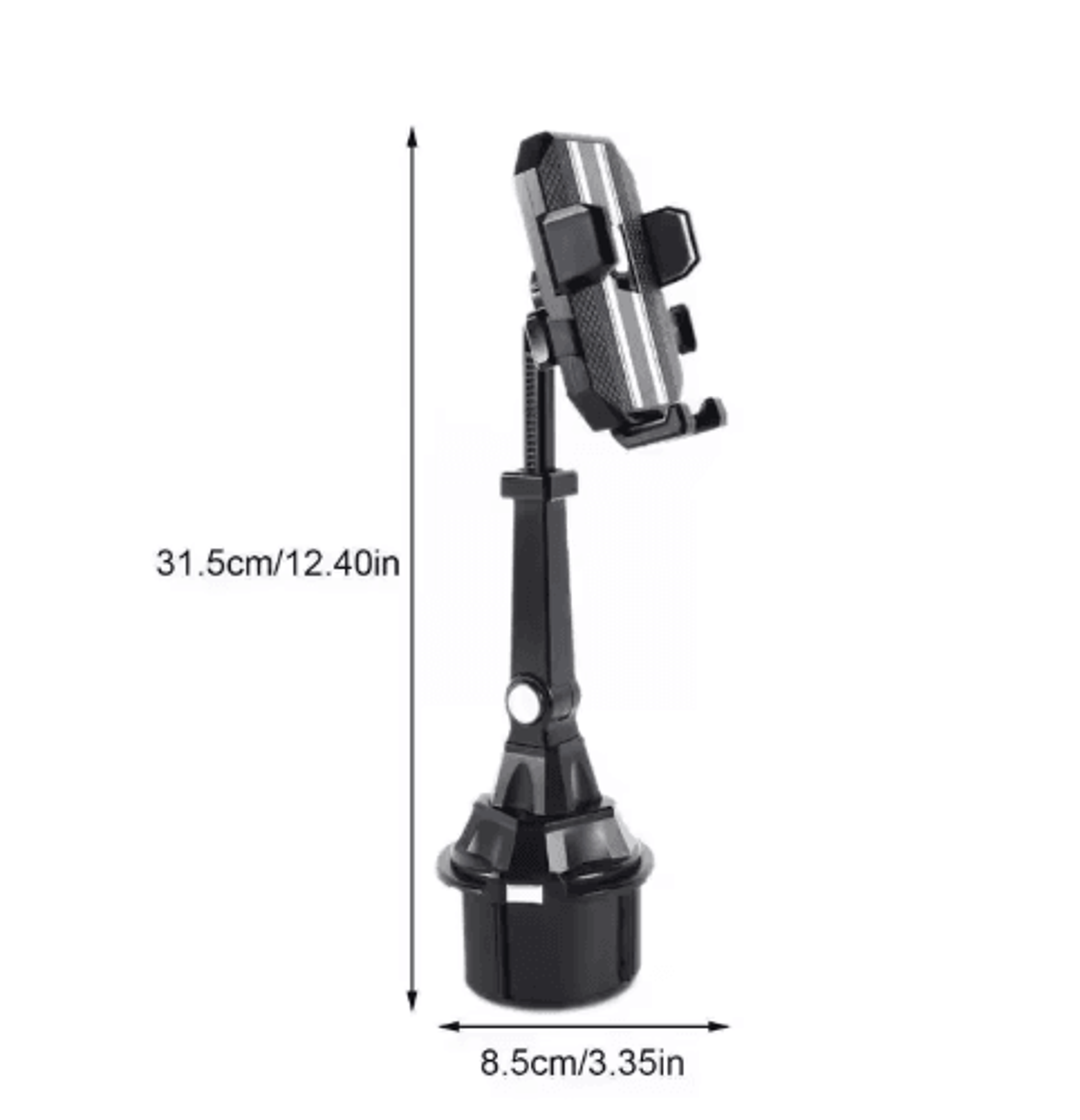Adjustable Car Cup Holder Phone Mount For HandsFree Driving Convenience 3