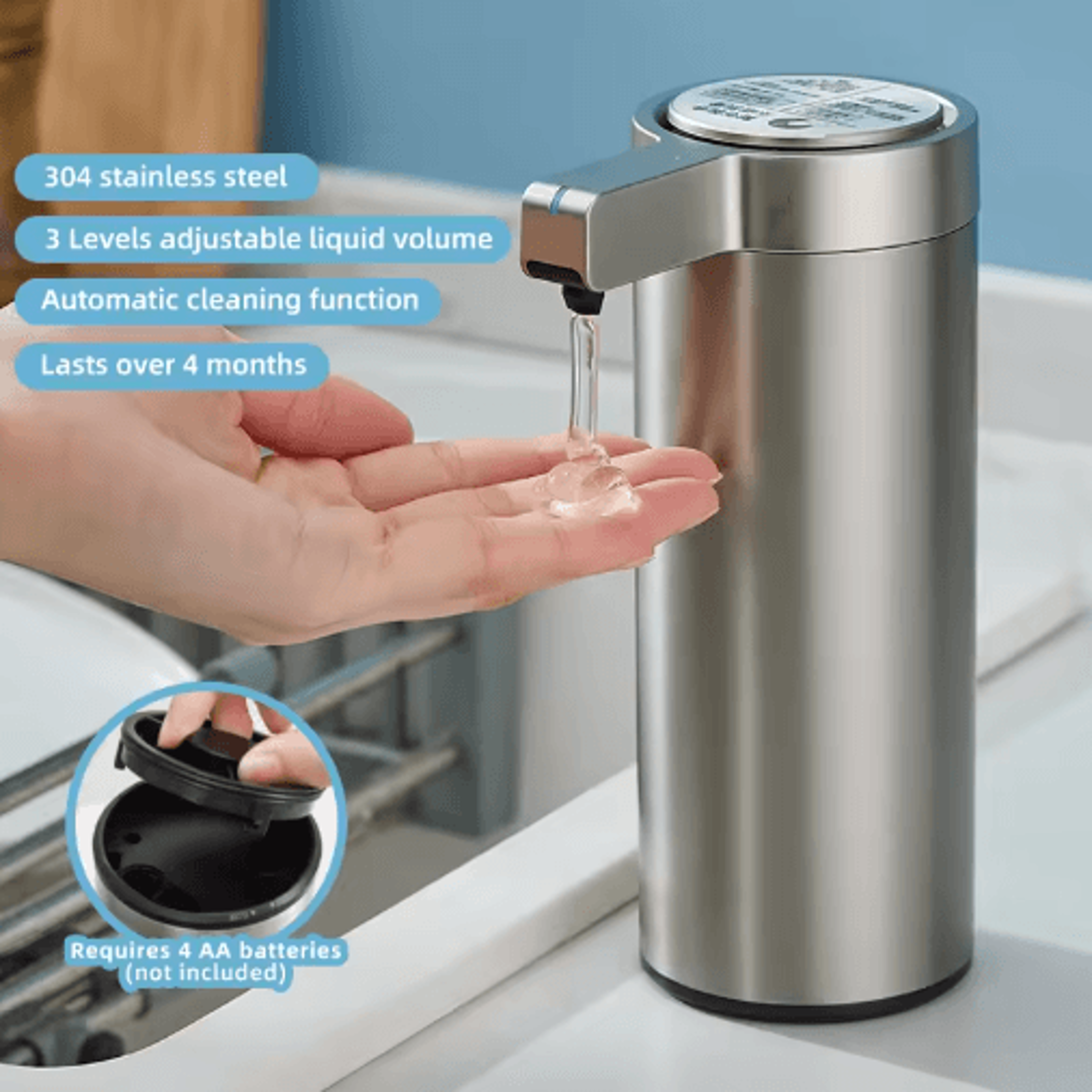 SmartSense 270ml Automatic Soap Dispenser  Touchless Sensor Soap Dispenser For Kitchen  Bathroom 2
