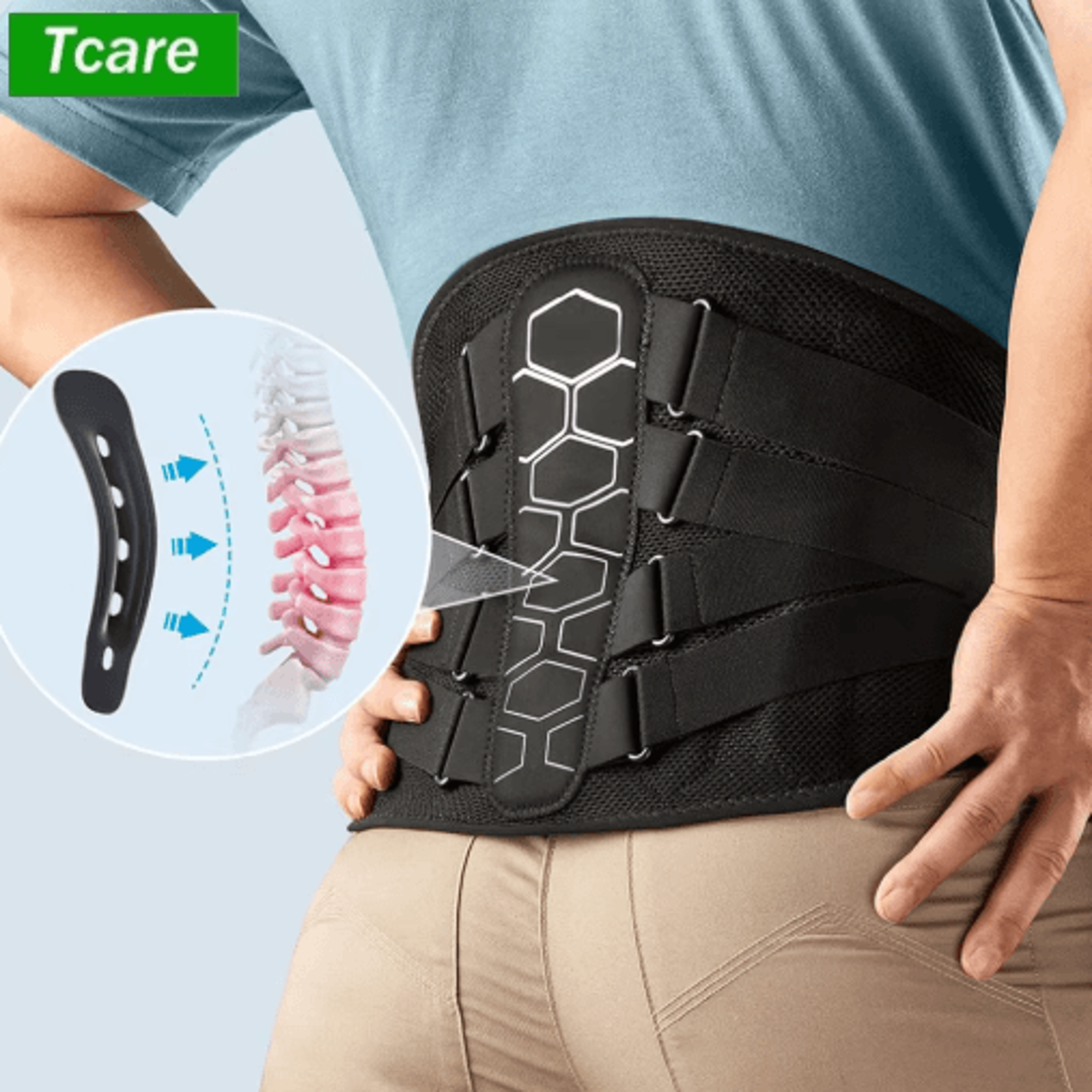 FlexRelief Lower Back Brace Lightweight Lumbar Support Belt For Pain Sciatica  Posture 0