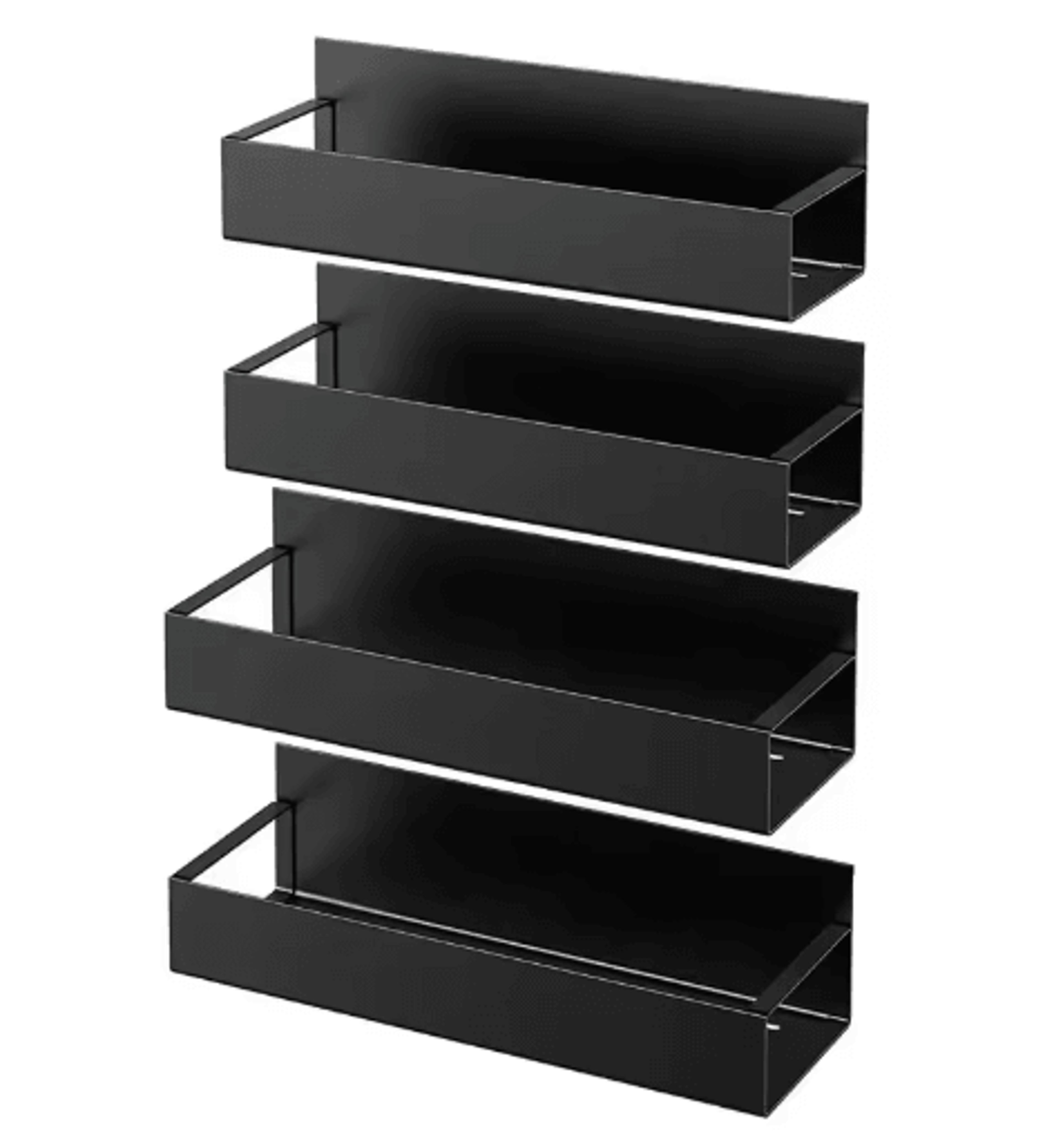 MagniSpace 2pcs Magnetic Storage Shelf  SpaceSaving Fridge Organizer Rack For Kitchen  Laundry 1