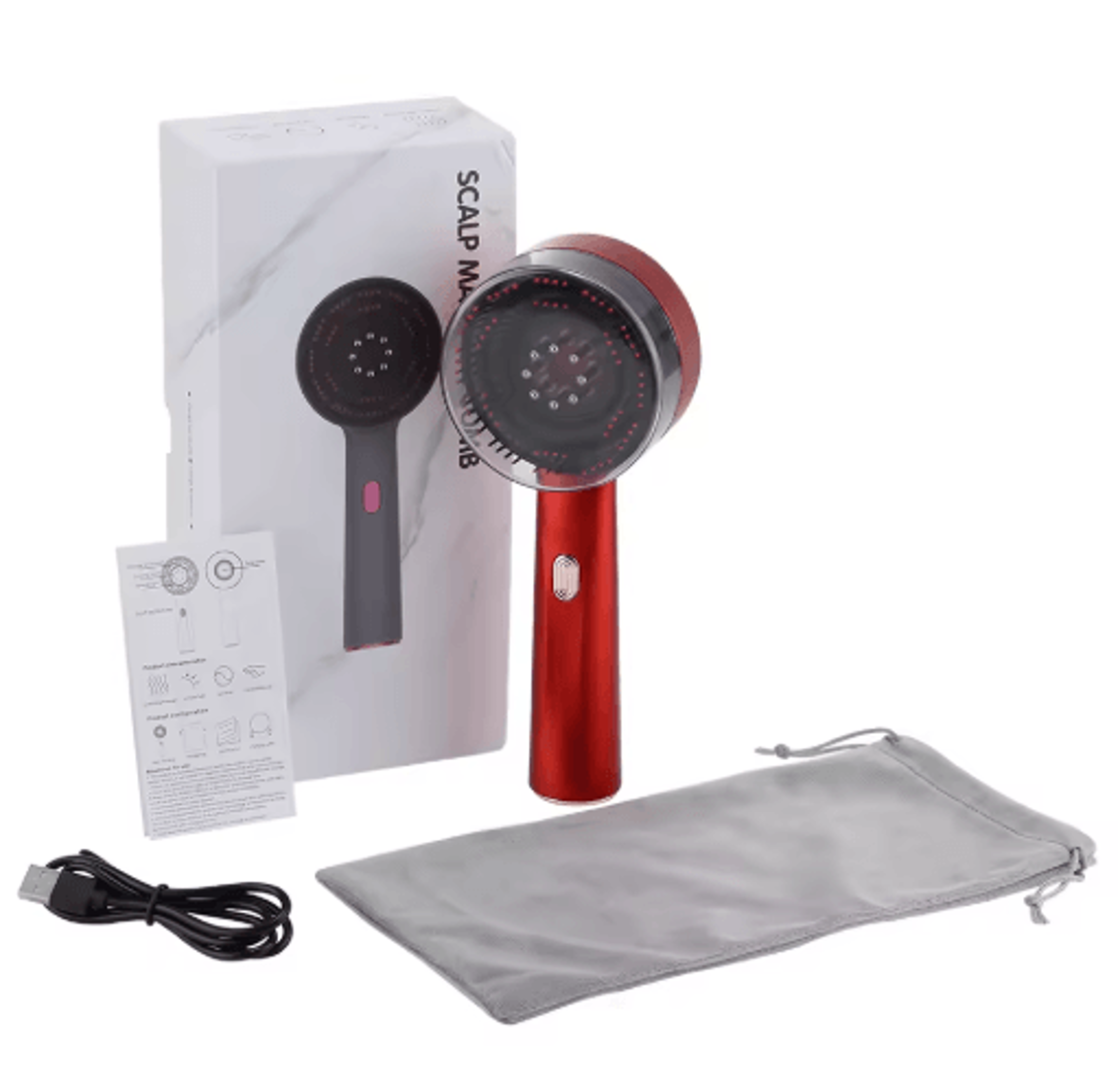 Electric Hair Growth Scalp Massager Brush  Infrared Hair Regrowth Brush For Thicker Healthier Hair 2