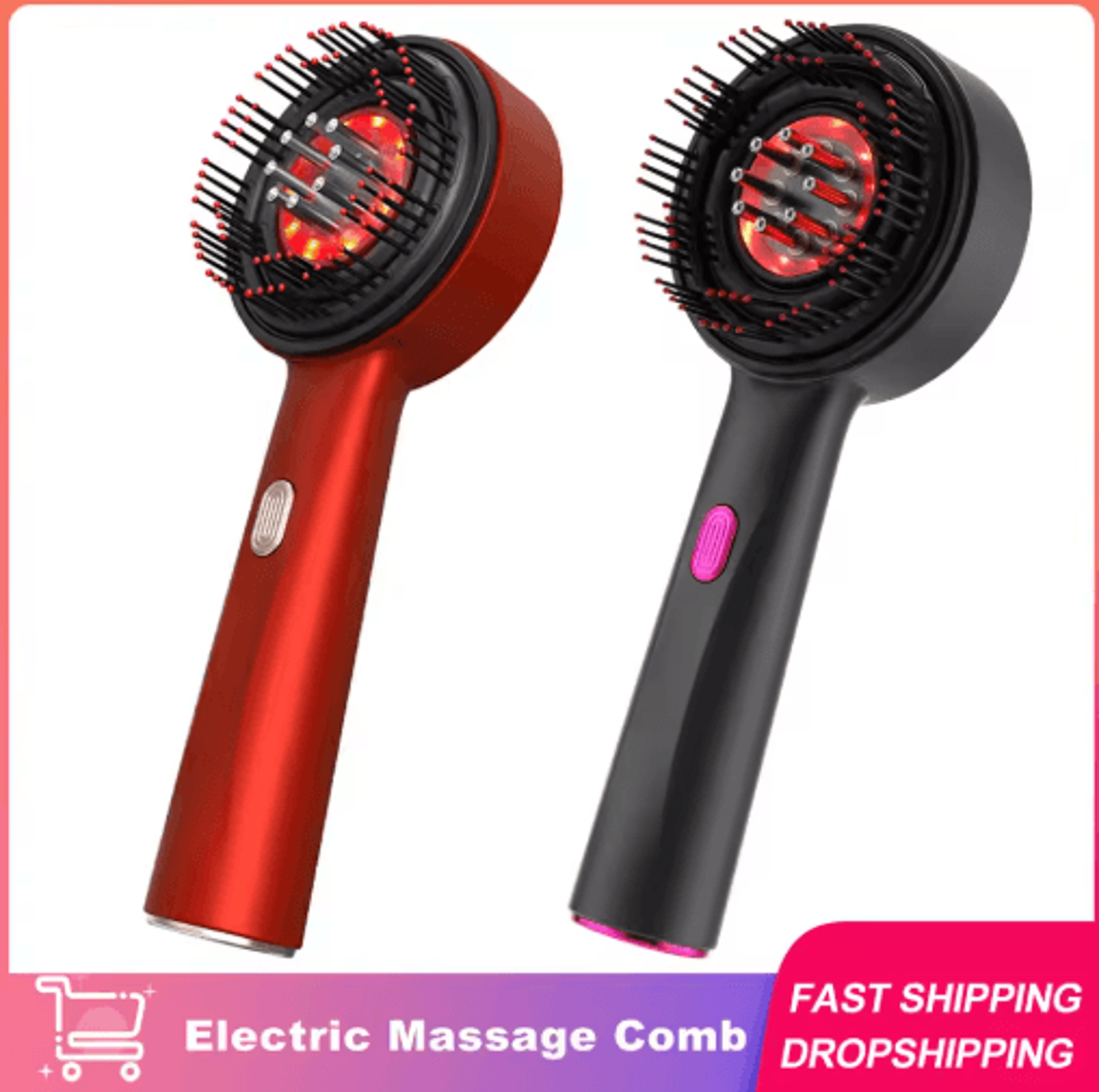 electric hair growth scalp massager brush – infrared hair regrowth brush for thicker, healthier hair