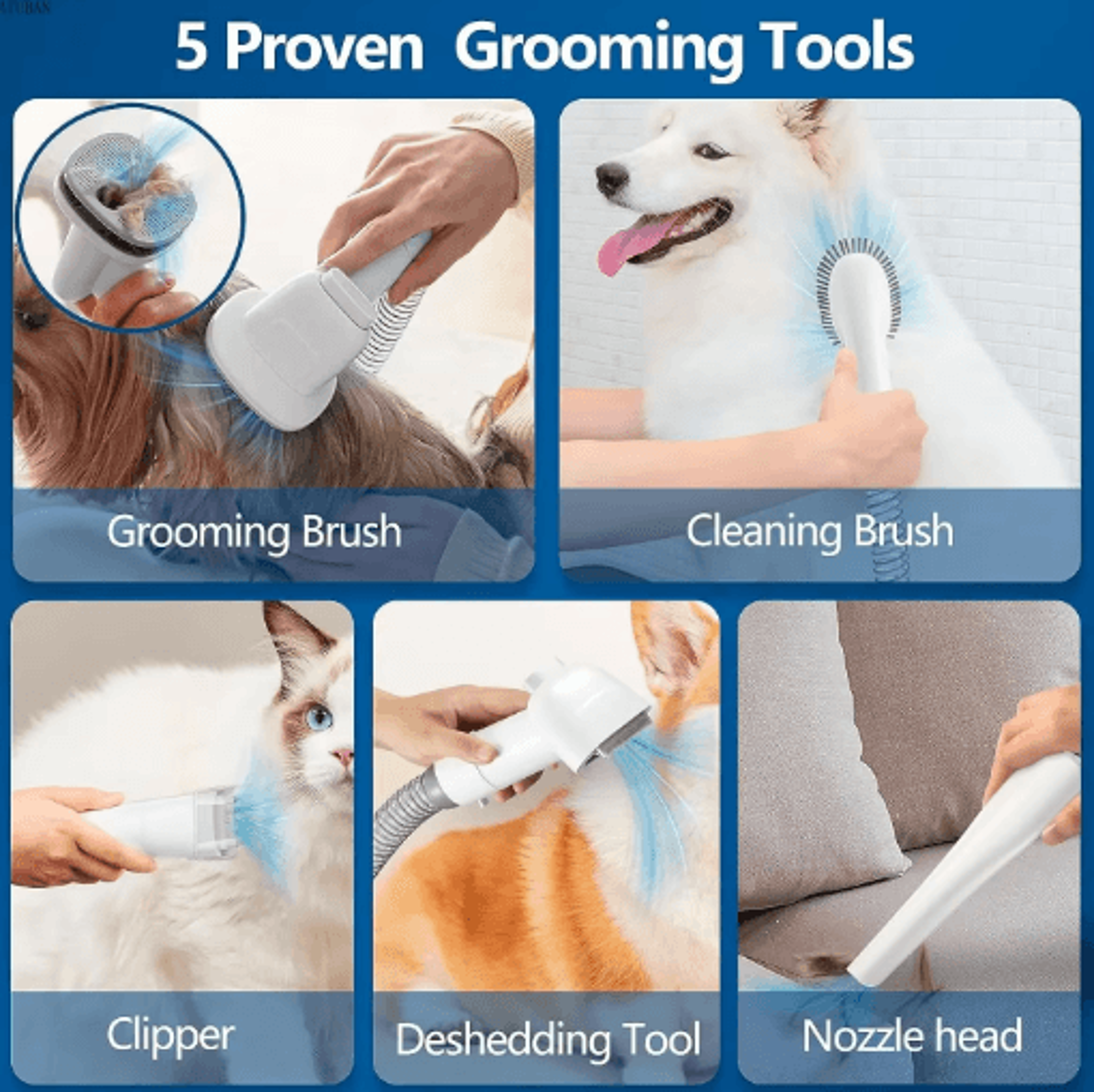 Pet Grooming Vacuum Kit With 23L Dust Cup  Powerful Pet Grooming Vacuum For Clean ShedFree Homes 7
