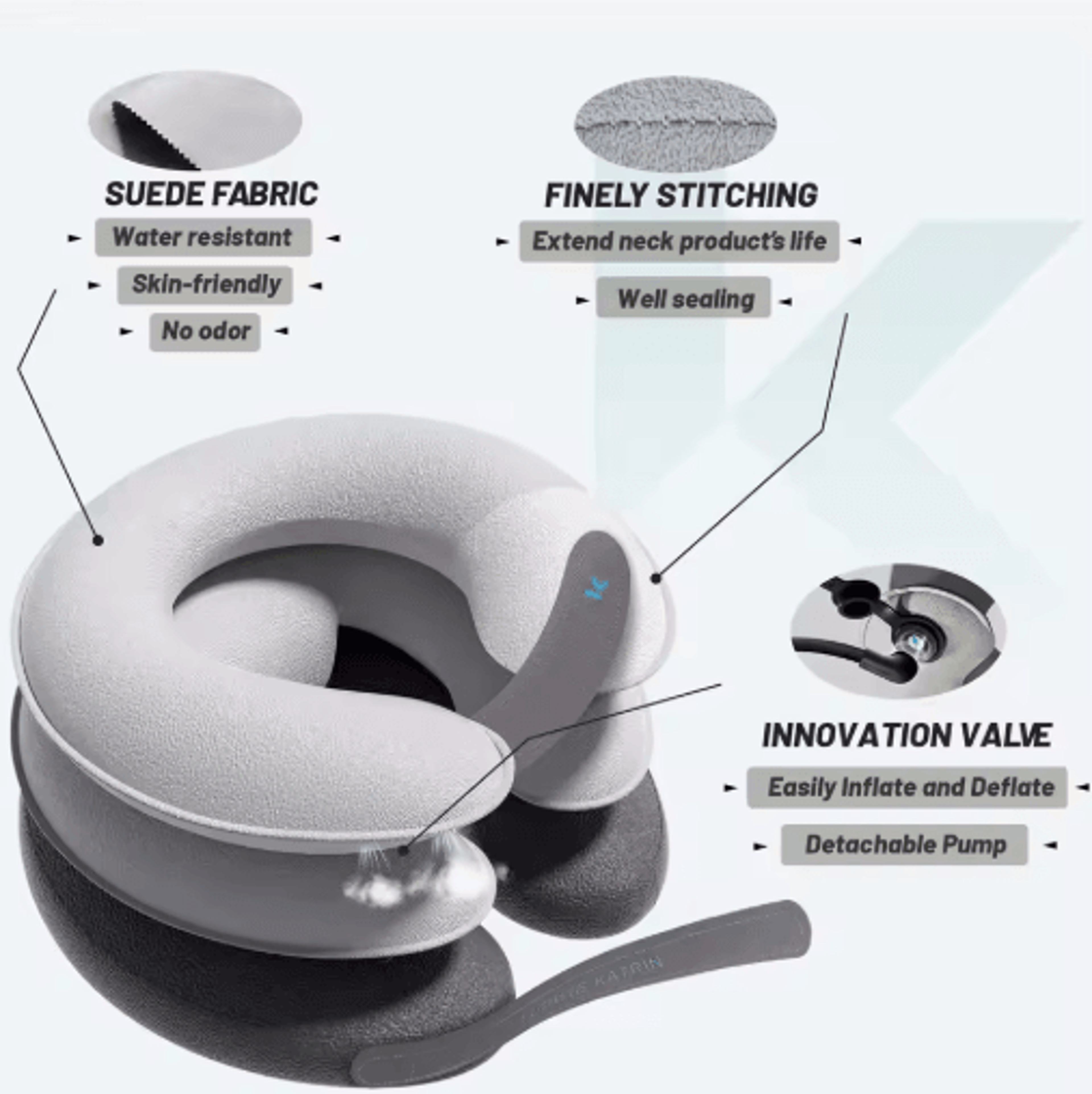 Inflatable Cervical Neck Traction Pillow Adjustable Neck Traction Device For Pain Relief  Posture S 4
