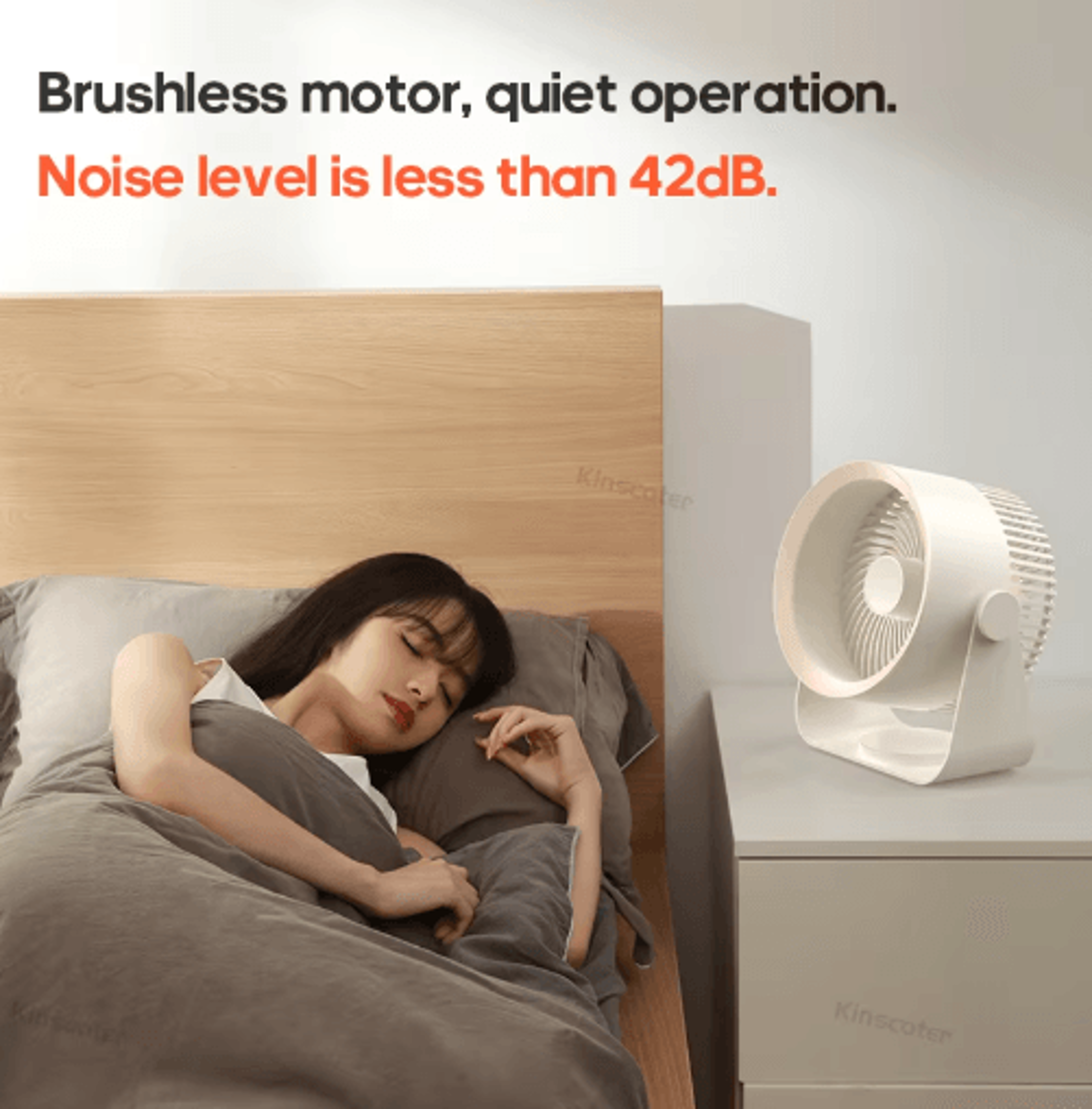 KINSCOTER Wireless Air Circulator Fan Quiet Portable Cooling Fan For Home Desk  Wall Use 8