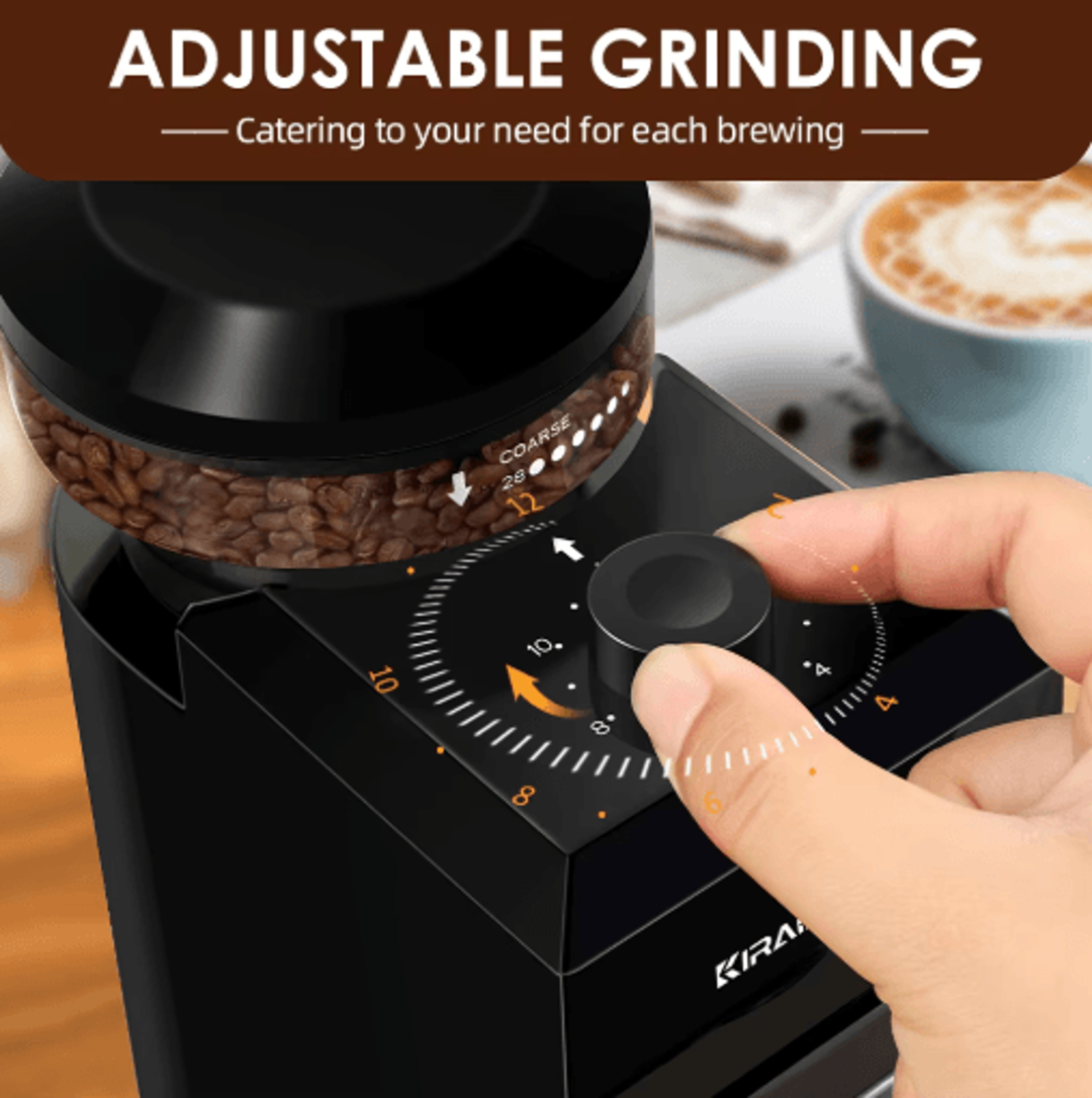 Electric Burr Coffee Grinder With 28 Adjustable Settings  Precision Grinder For Espresso French Pre 5