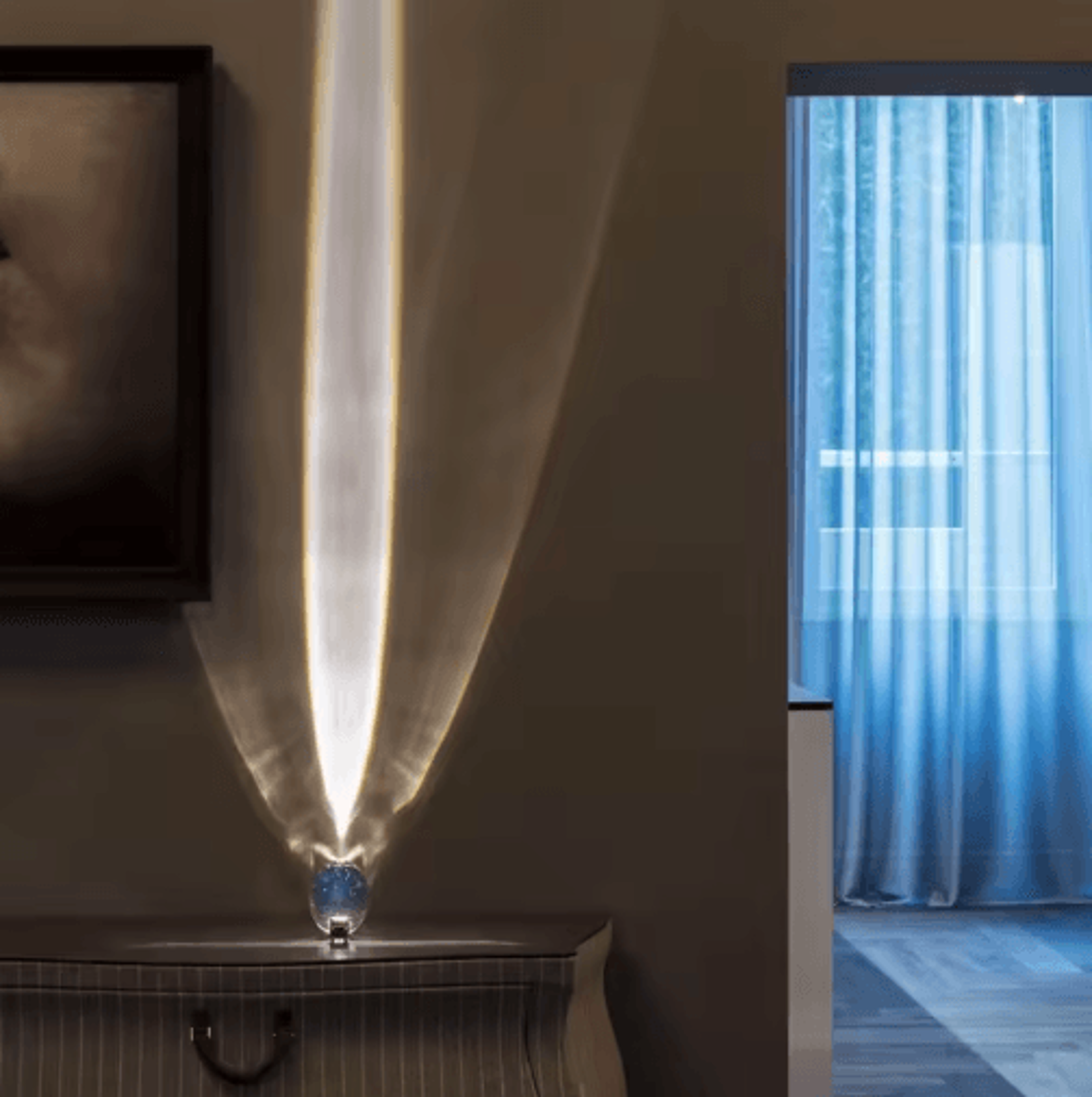 Italian Designer LED Crystal Table Lamp  Eye Of The Sky Ambient Projector Night Light 5