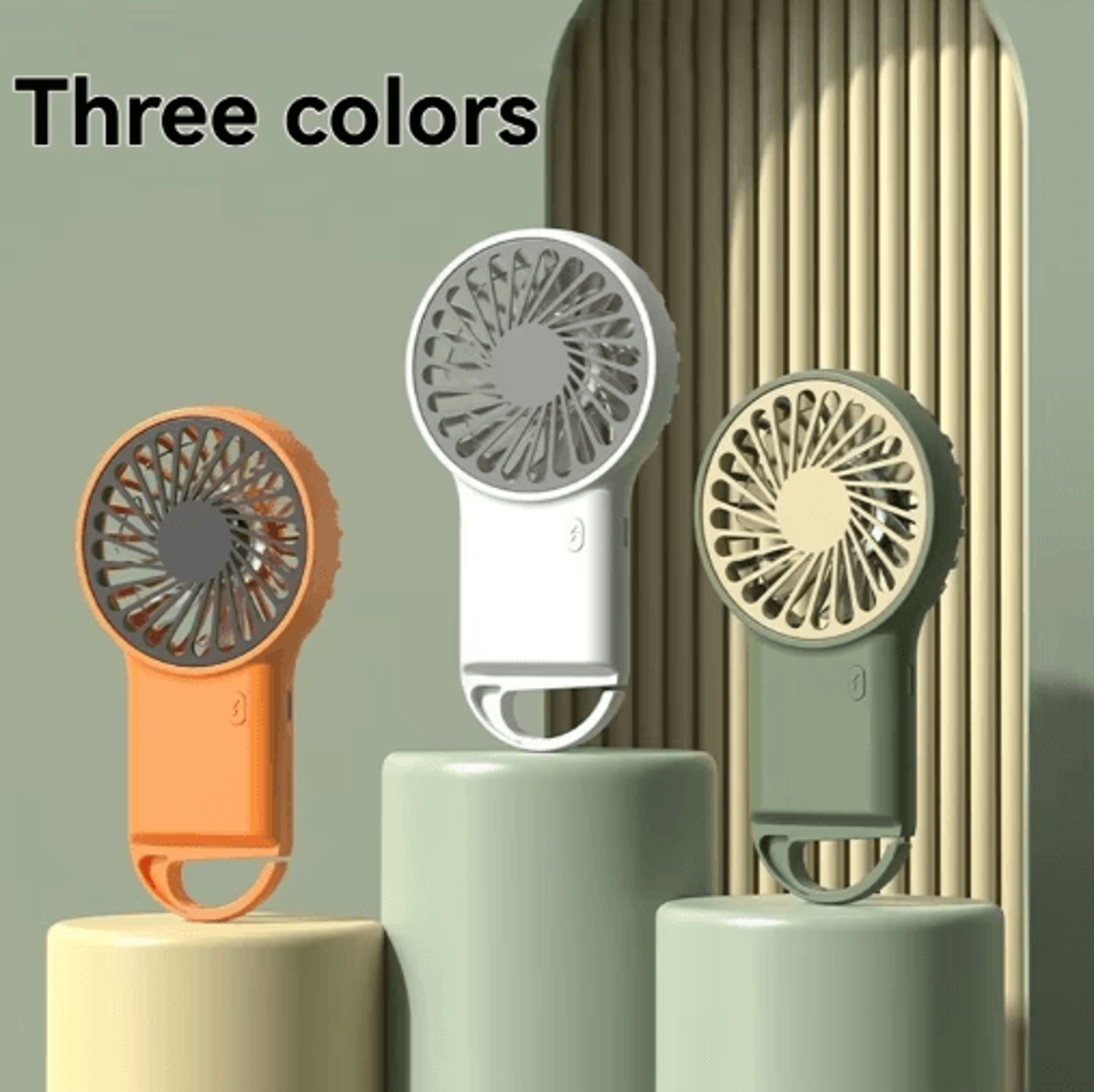 foldable usb rechargeable mini fan – portable handheld & desktop cartoon cooling fan with hook
