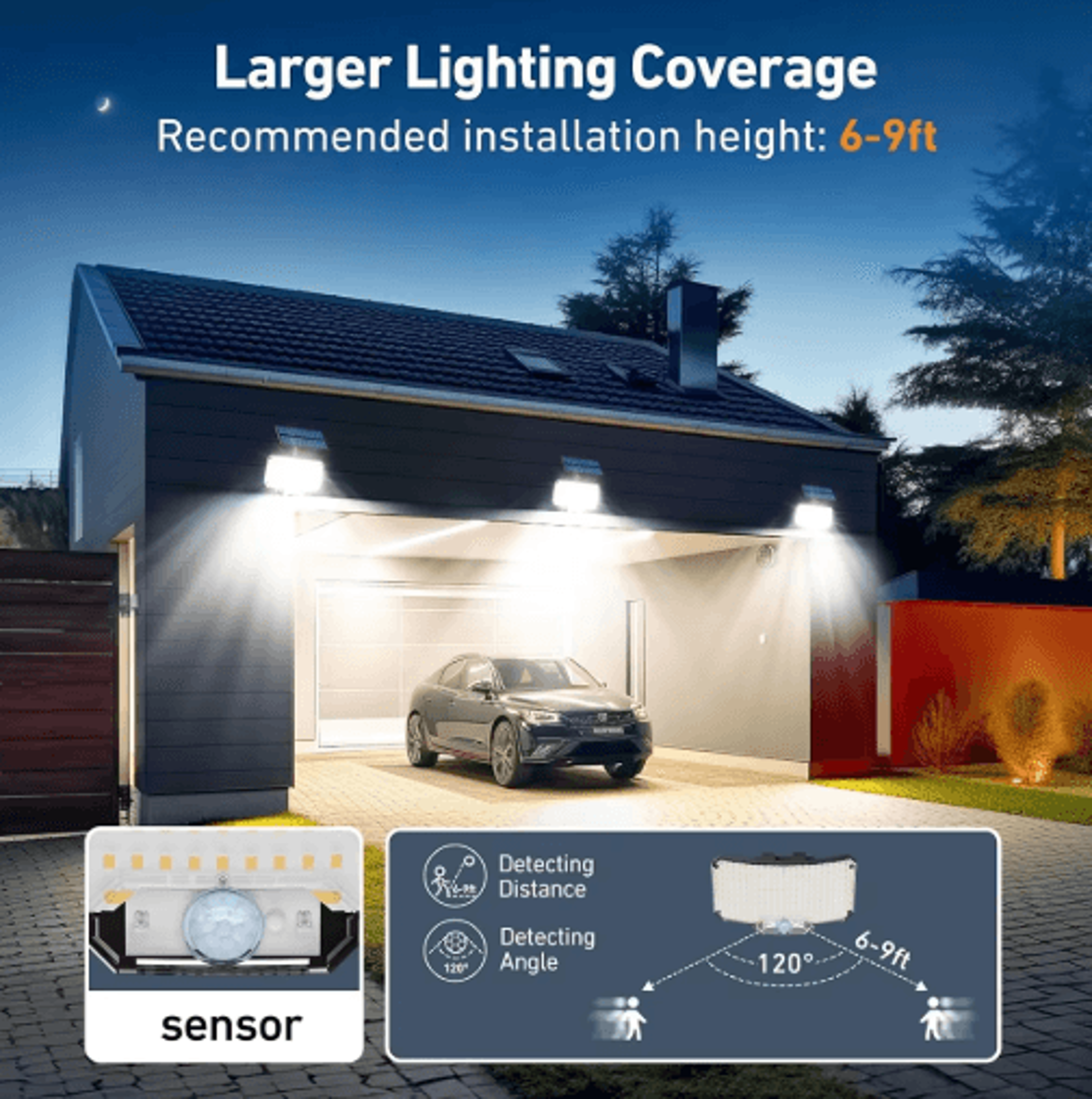 234 LED Solar Motion Sensor Flood Lights  Waterproof Outdoor Security Lights With Remote 5