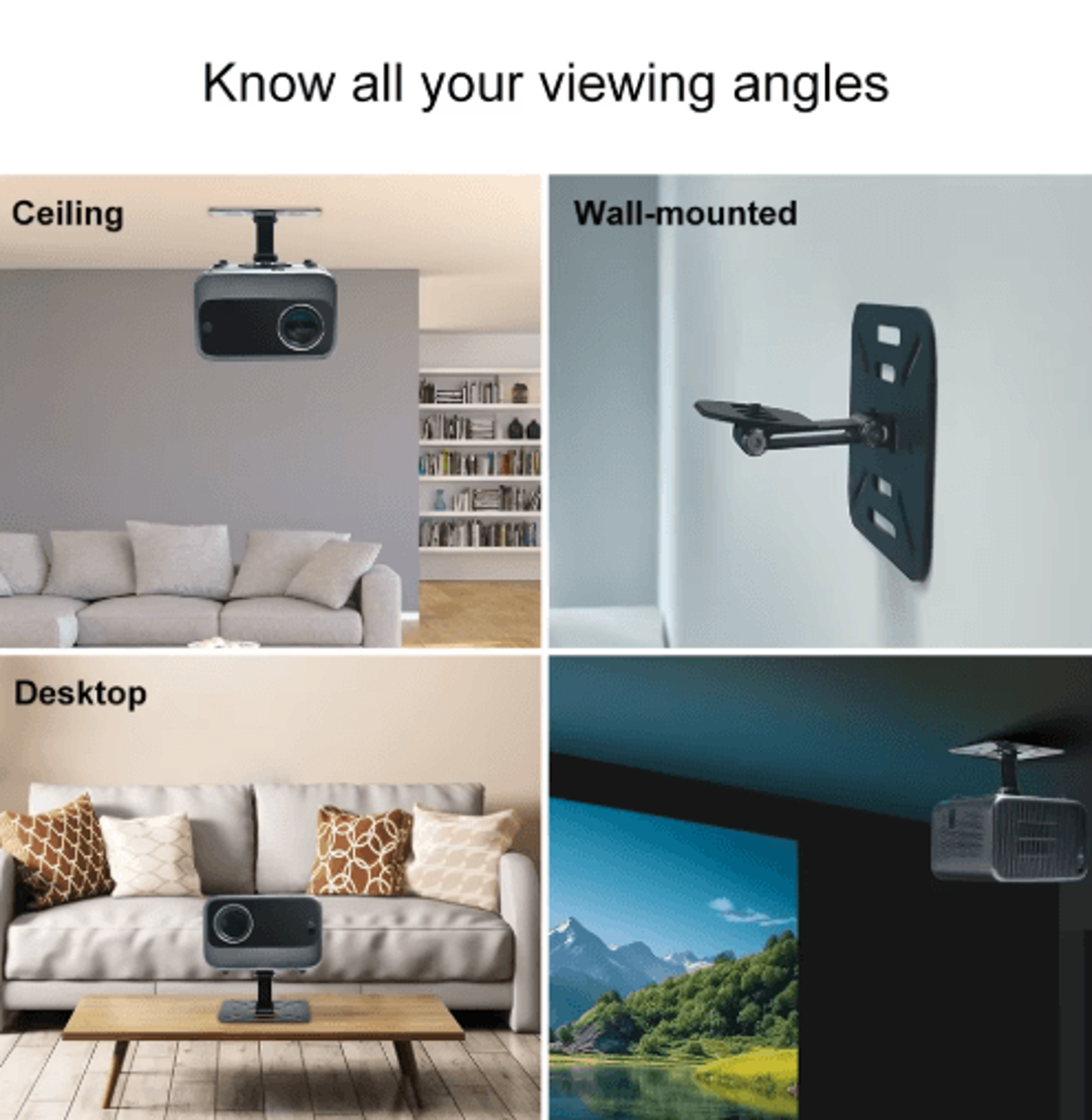 Universal Adjustable Projector Stand  Wall Mount Bracket For Home And Office 7