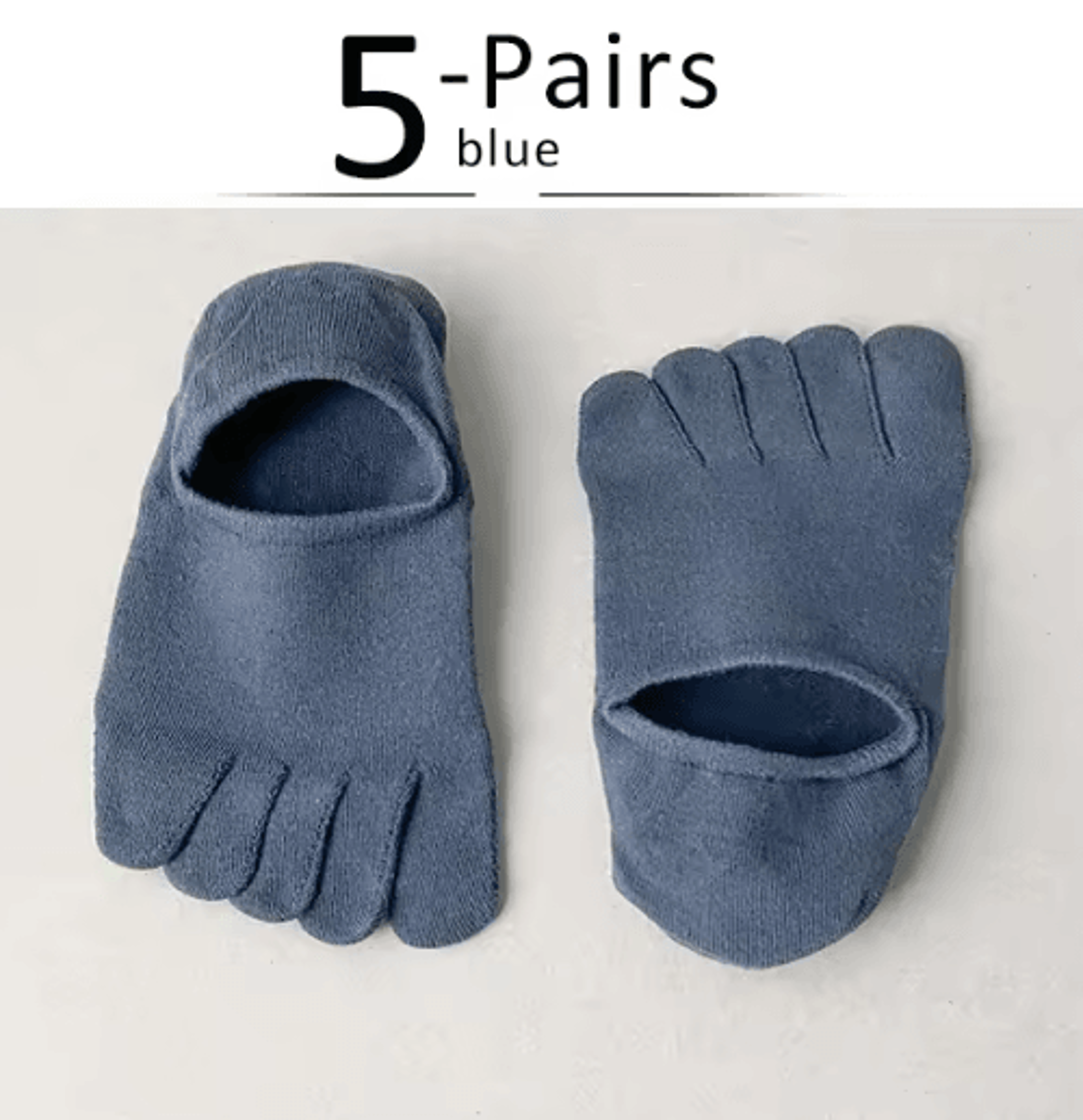 5 Pairs Invisible Toe Socks  Breathable Cotton Five Finger NoShow Socks 4