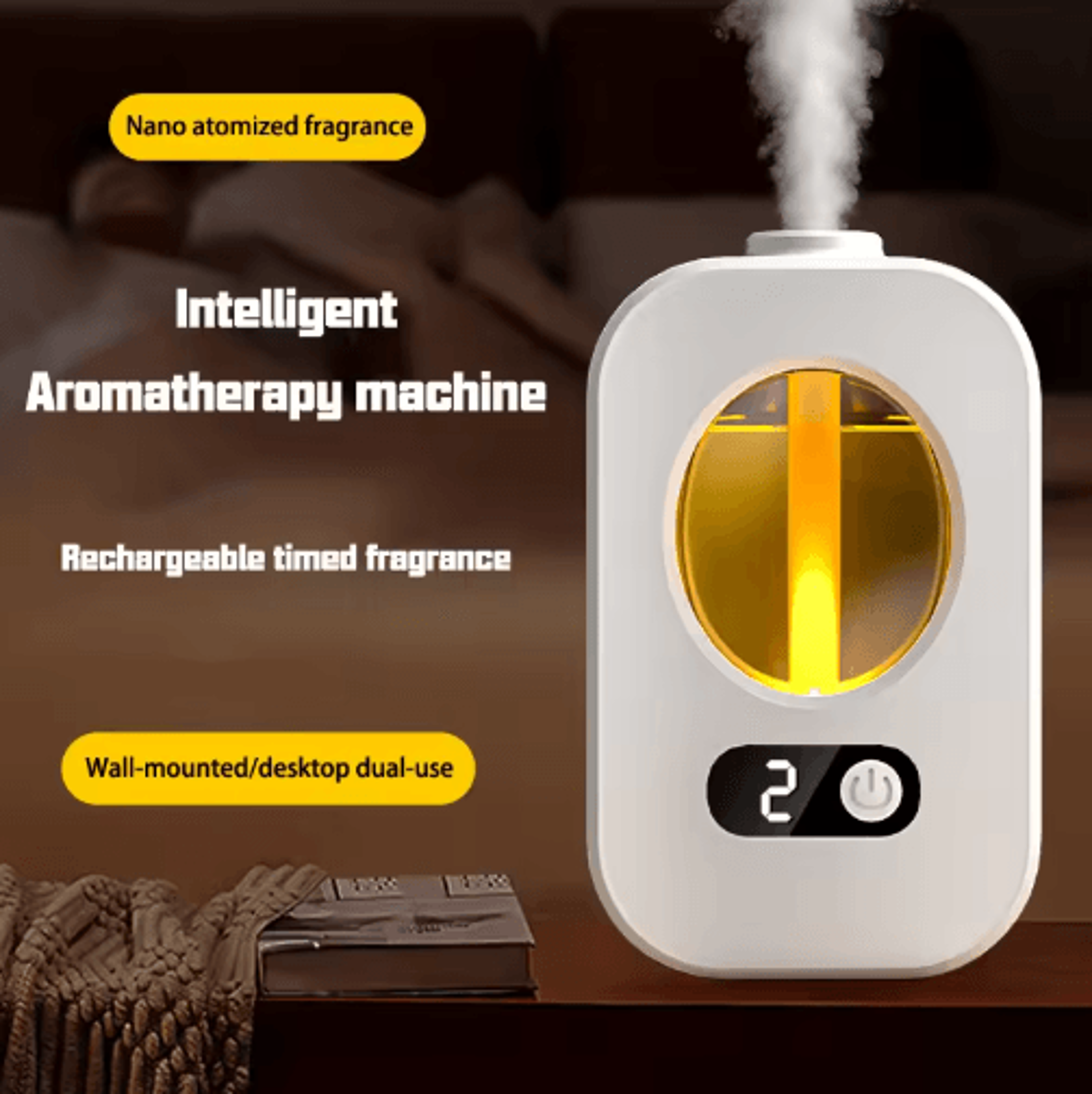 automatic aroma diffuser & air freshener – essential oil bathroom fragrance dispenser