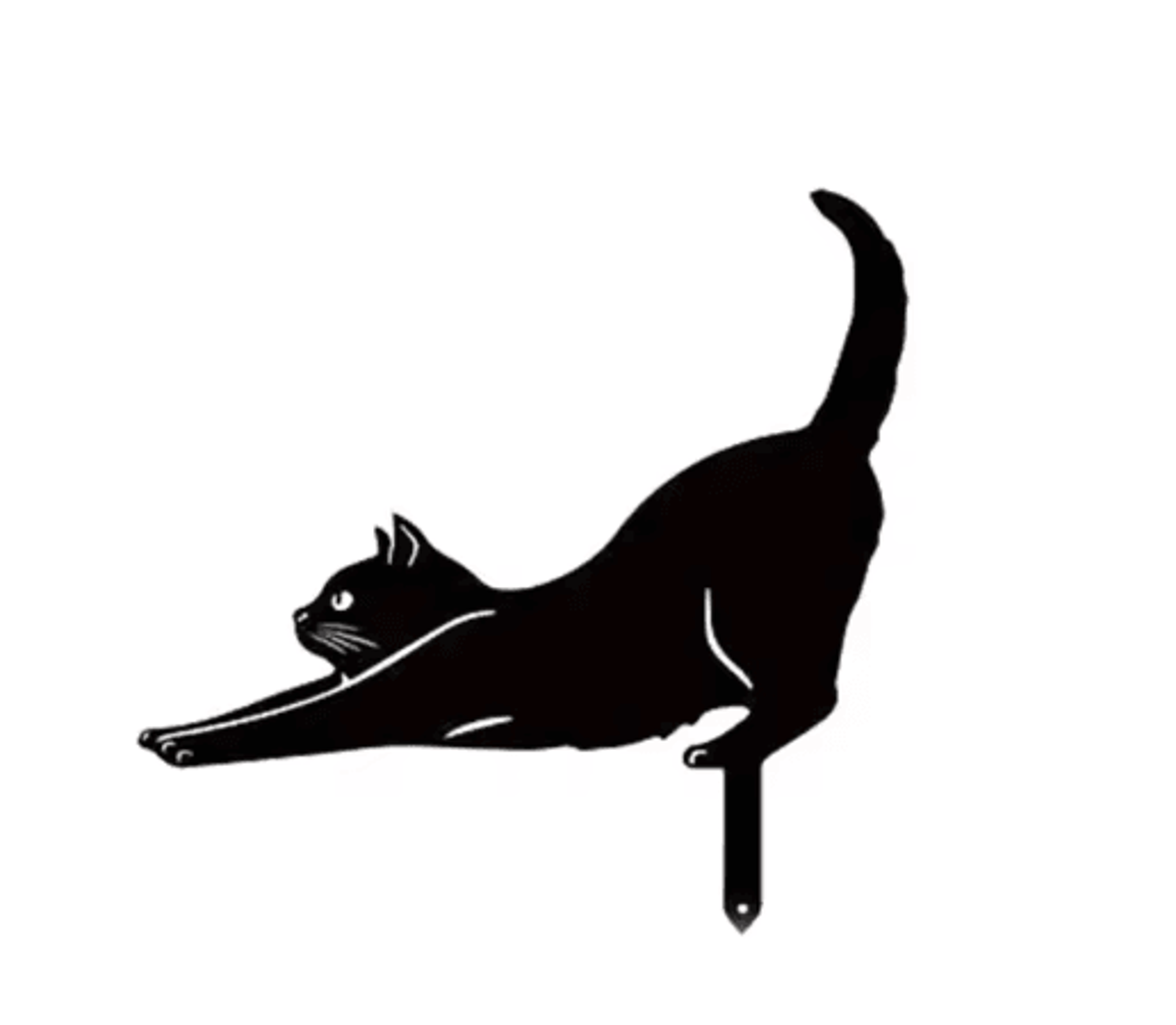 Metal Cat Garden Stake Ornament  Decorative Outdoor Yard  Balcony Accent 3