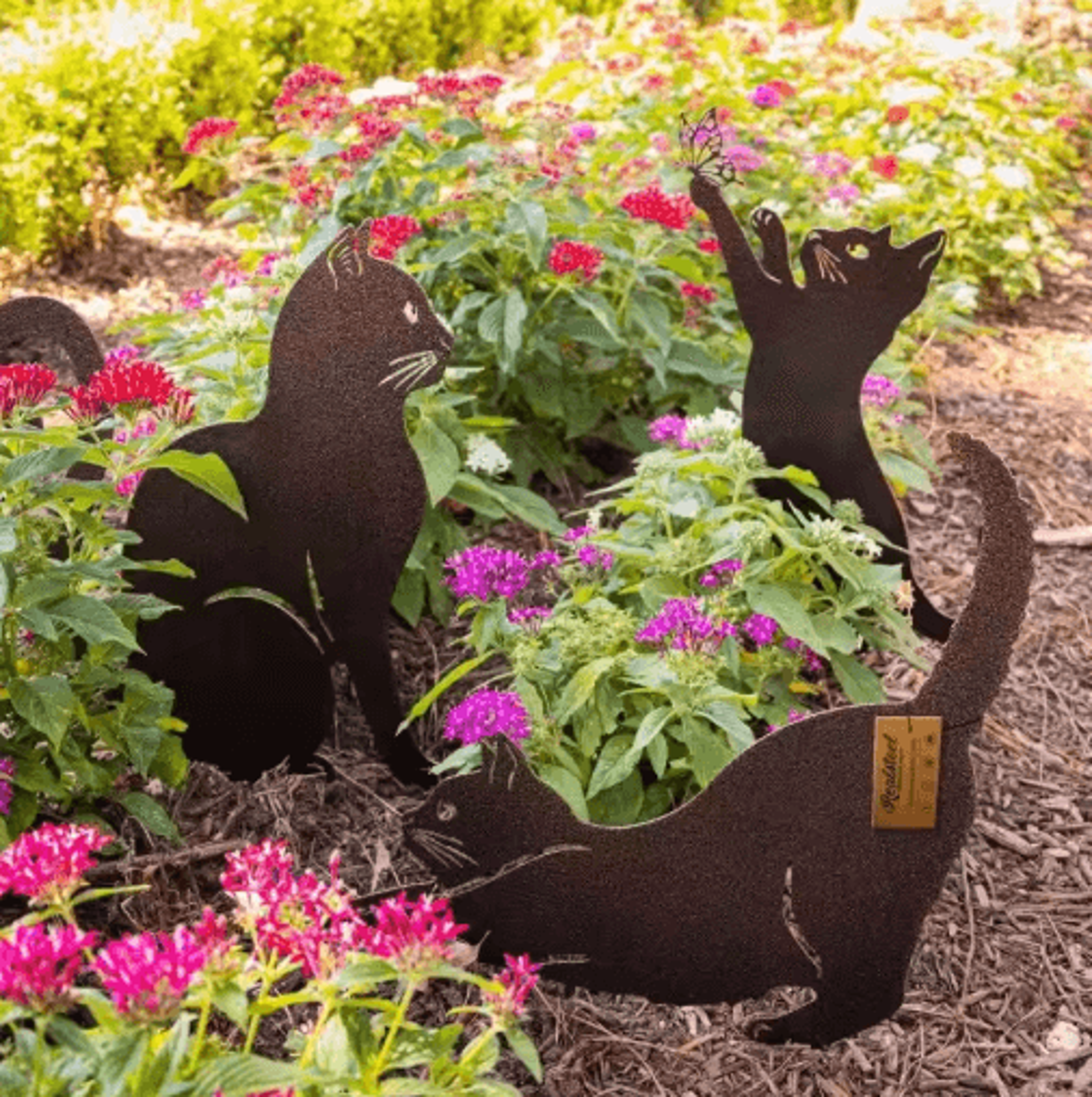 Metal Cat Garden Stake Ornament  Decorative Outdoor Yard  Balcony Accent 7