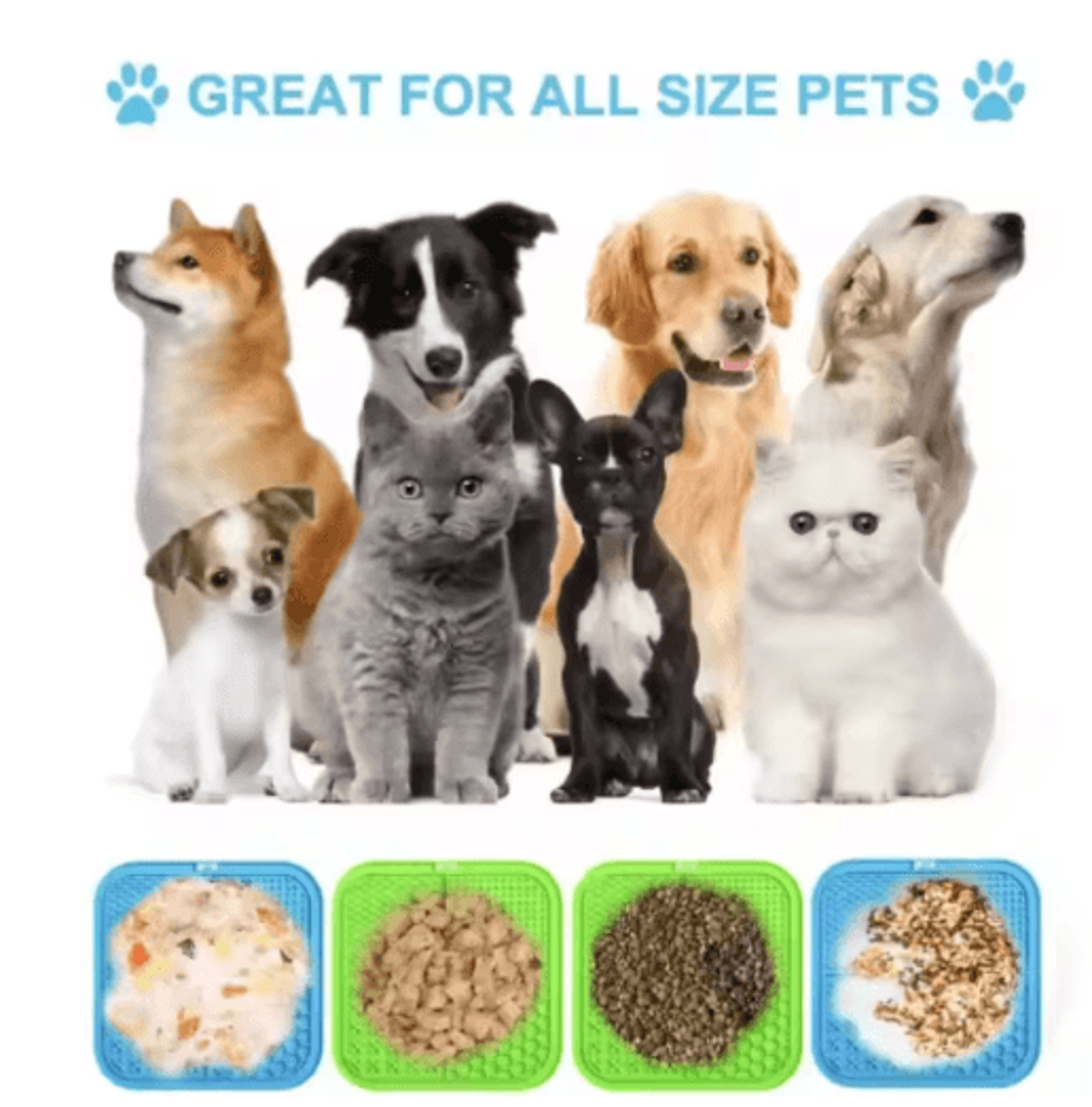 Silicone Dog Lick Mat  Slow Feeder  Anxiety Relief Training Feeding Plate 15