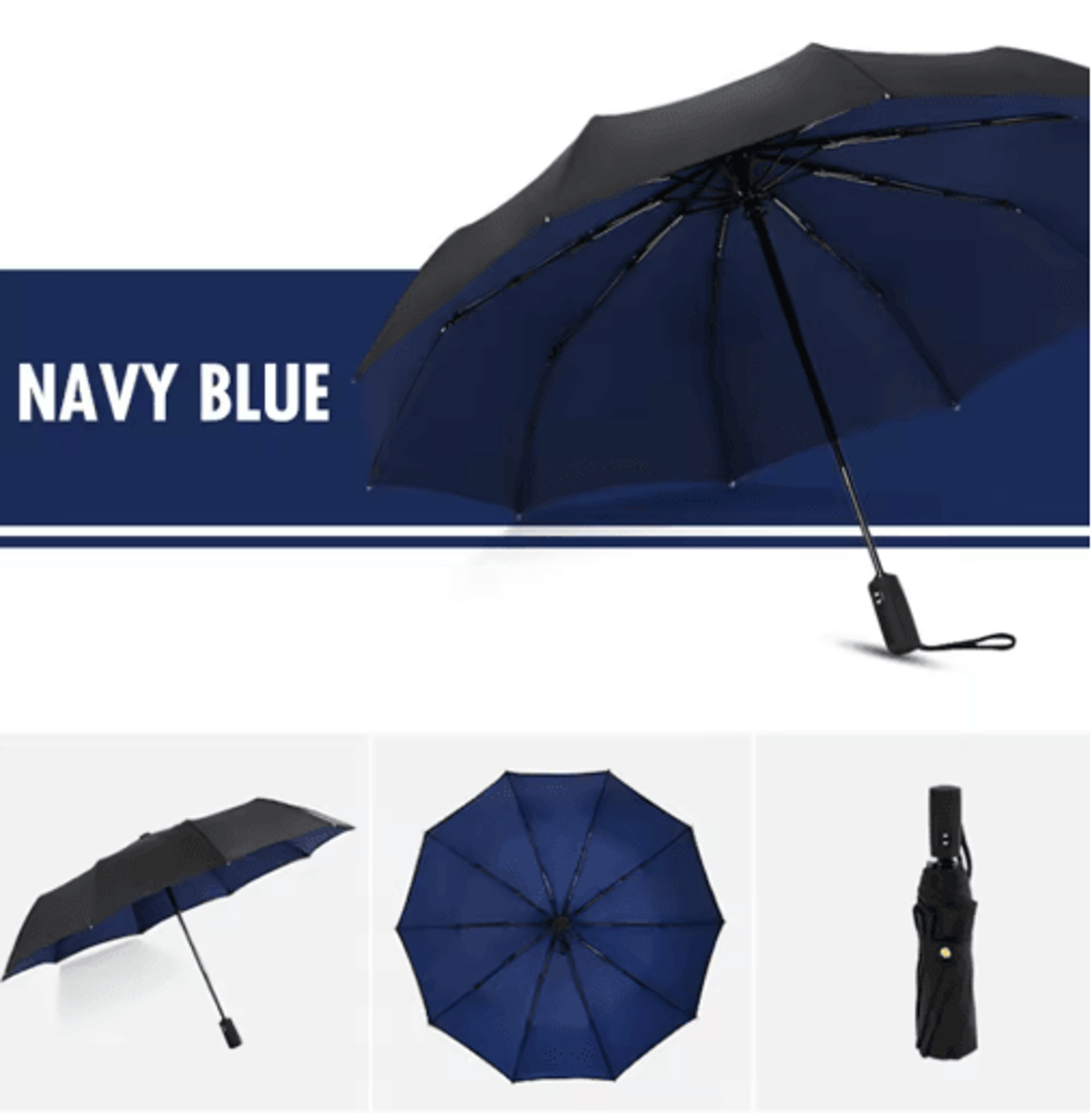 StormGuard Pro Automatic Windproof Umbrella Double Layer Travel Rain Shield 0