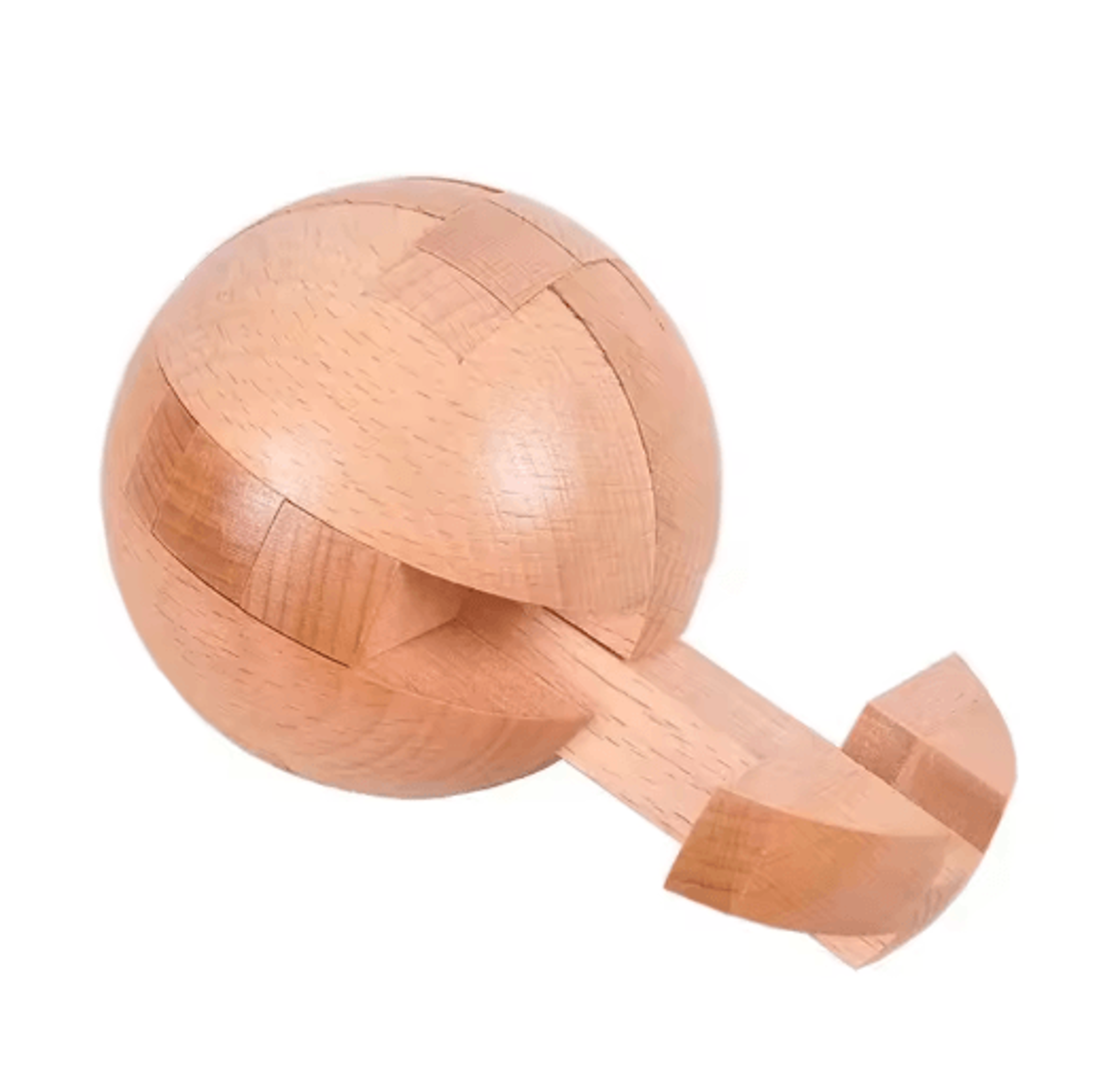 Wooden Kongming Lock Puzzle 3D Sphere Brain Teaser For Kids  Adults 4