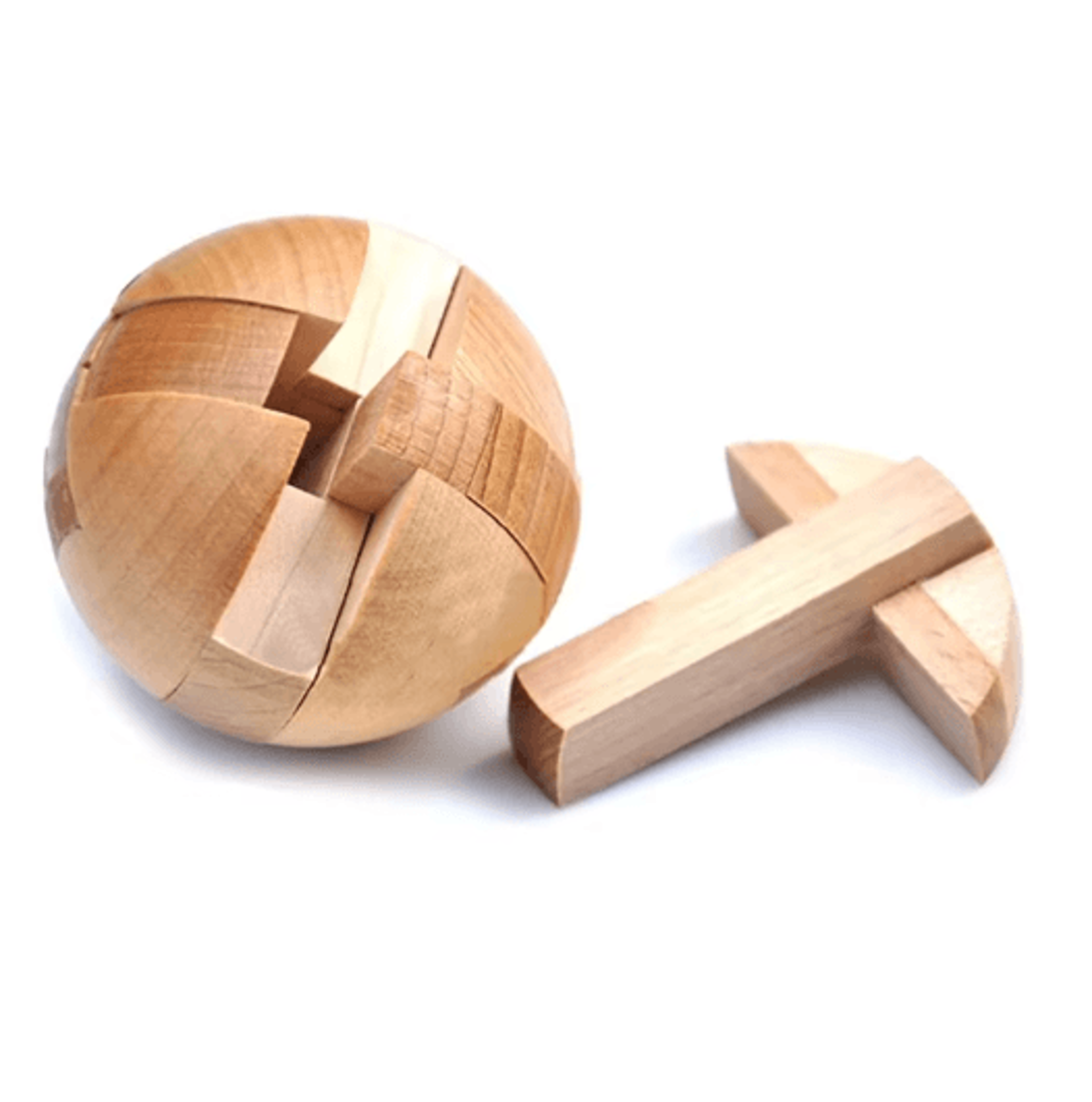 Wooden Kongming Lock Puzzle 3D Sphere Brain Teaser For Kids  Adults 5