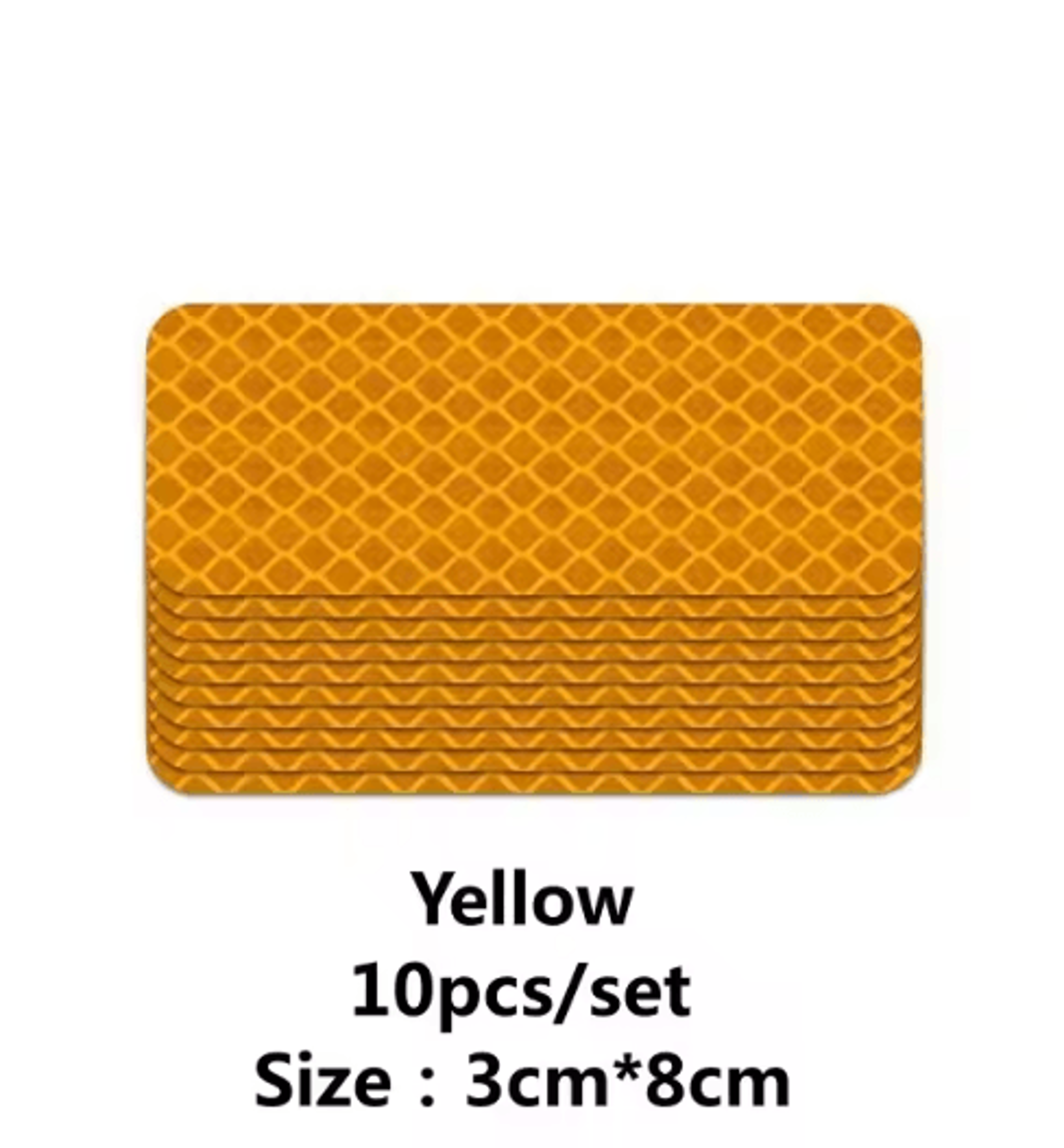 Reflective Car Safety Stickers 10PCS High Visibility Bumper Warning Strips 1