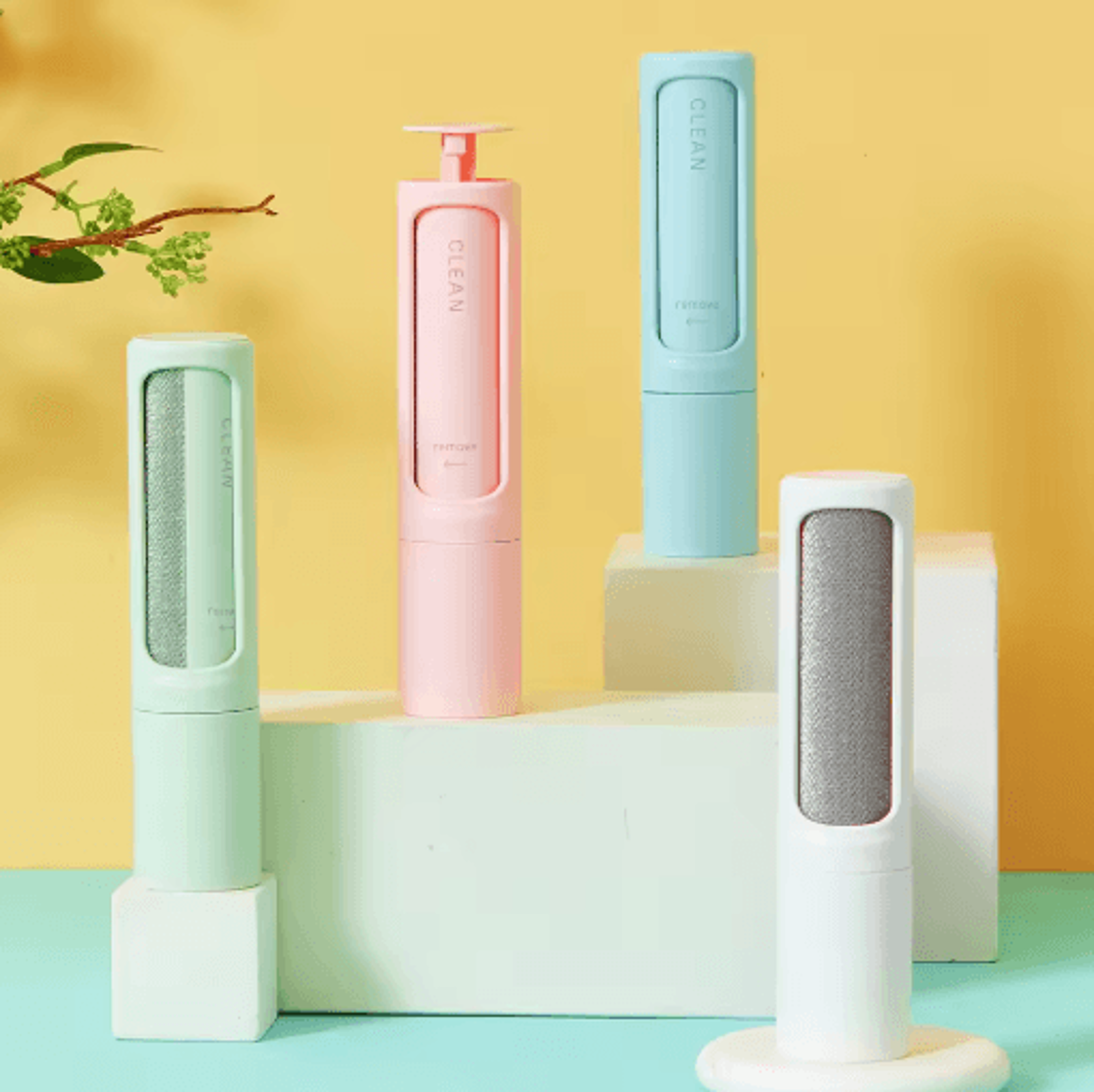 2in1 Reusable Pet Hair Remover Brush With Self Cleaning Lint Roller For Clothes  Furniture 9