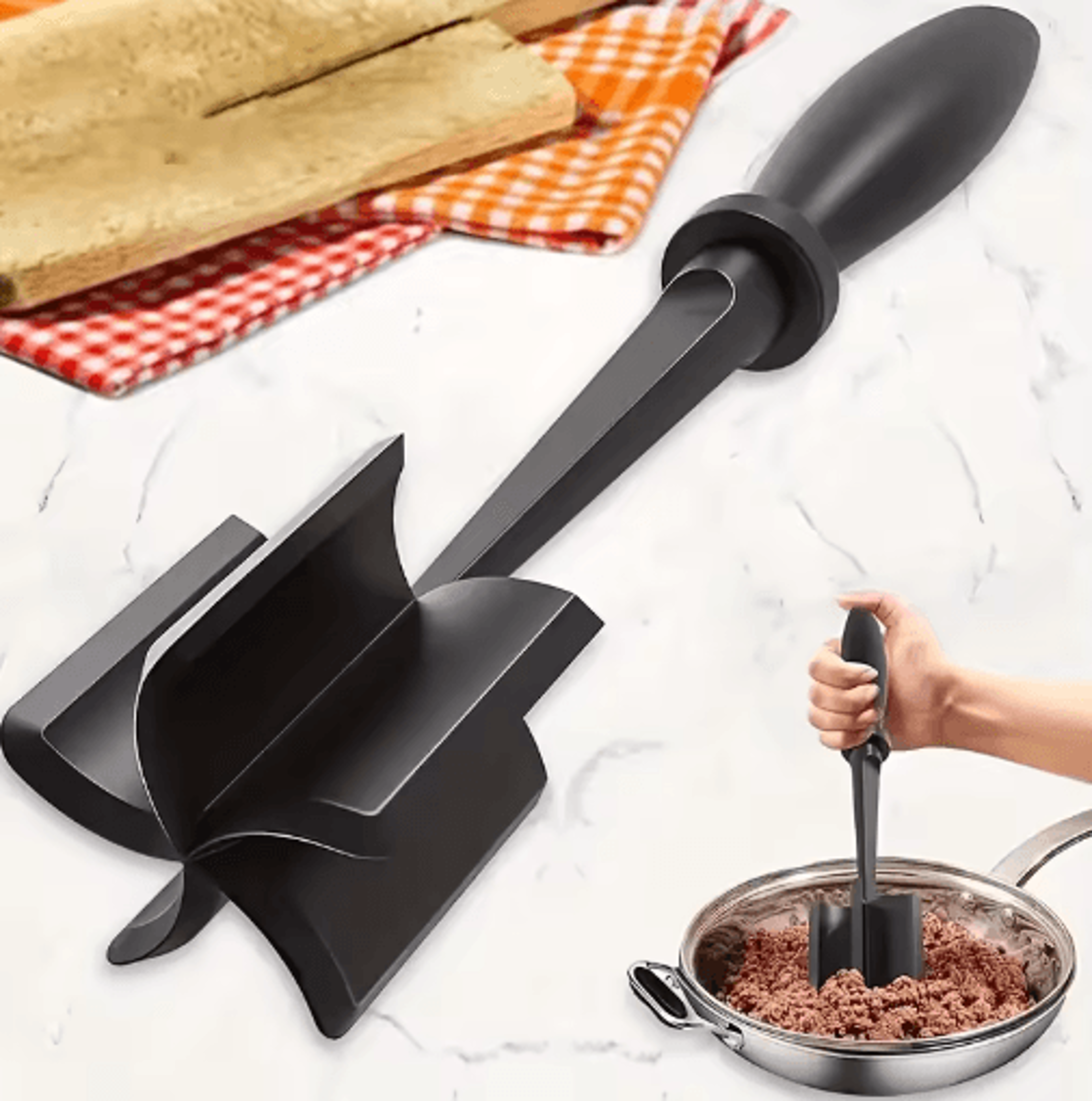 Handheld Meat Chopper Masher For Easy Ground Meat Mixing And Cooking 6