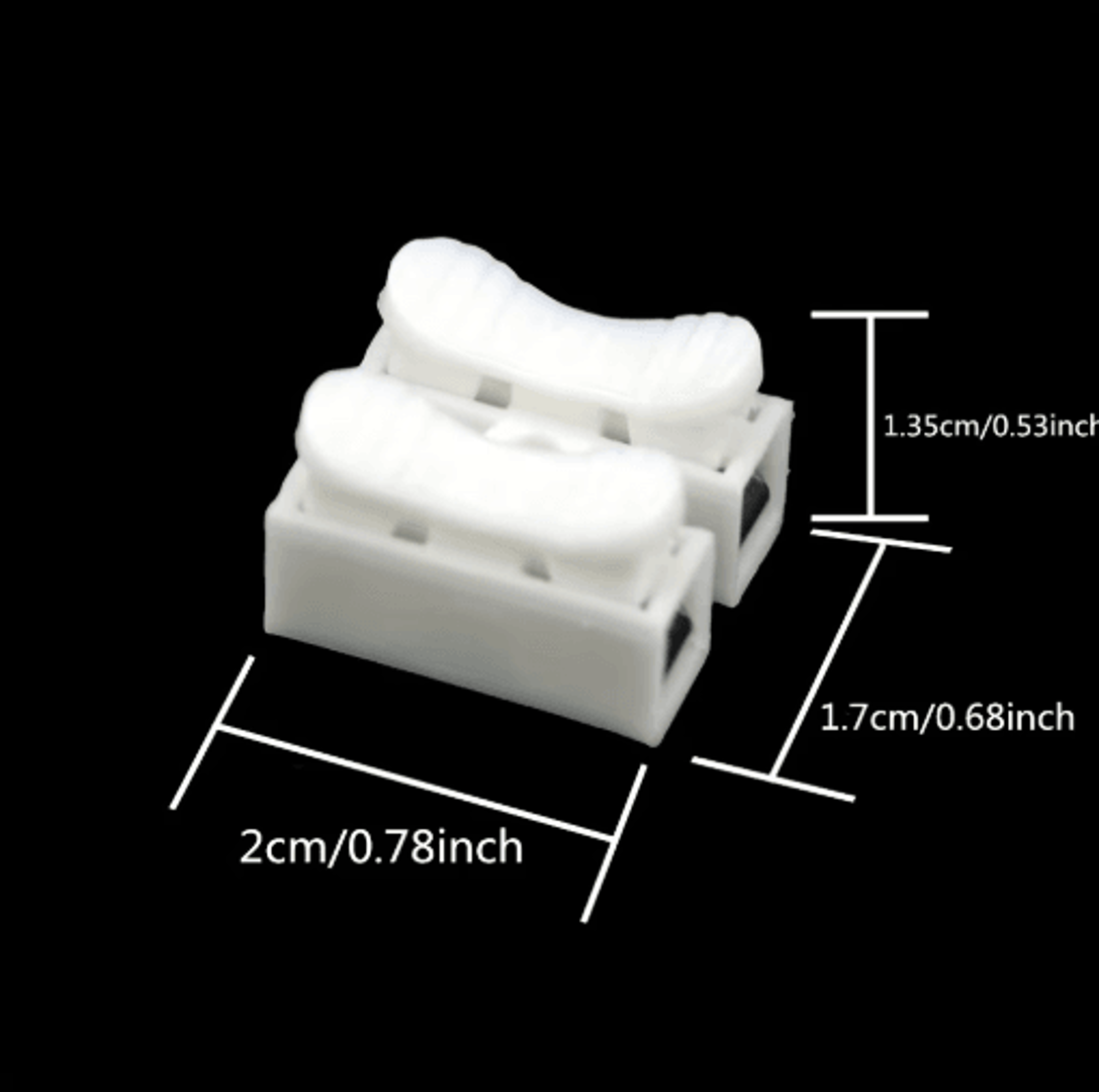 20PCS Quick Wire Connector 2 Pin Spring Clamp No Solder Terminal Block 2