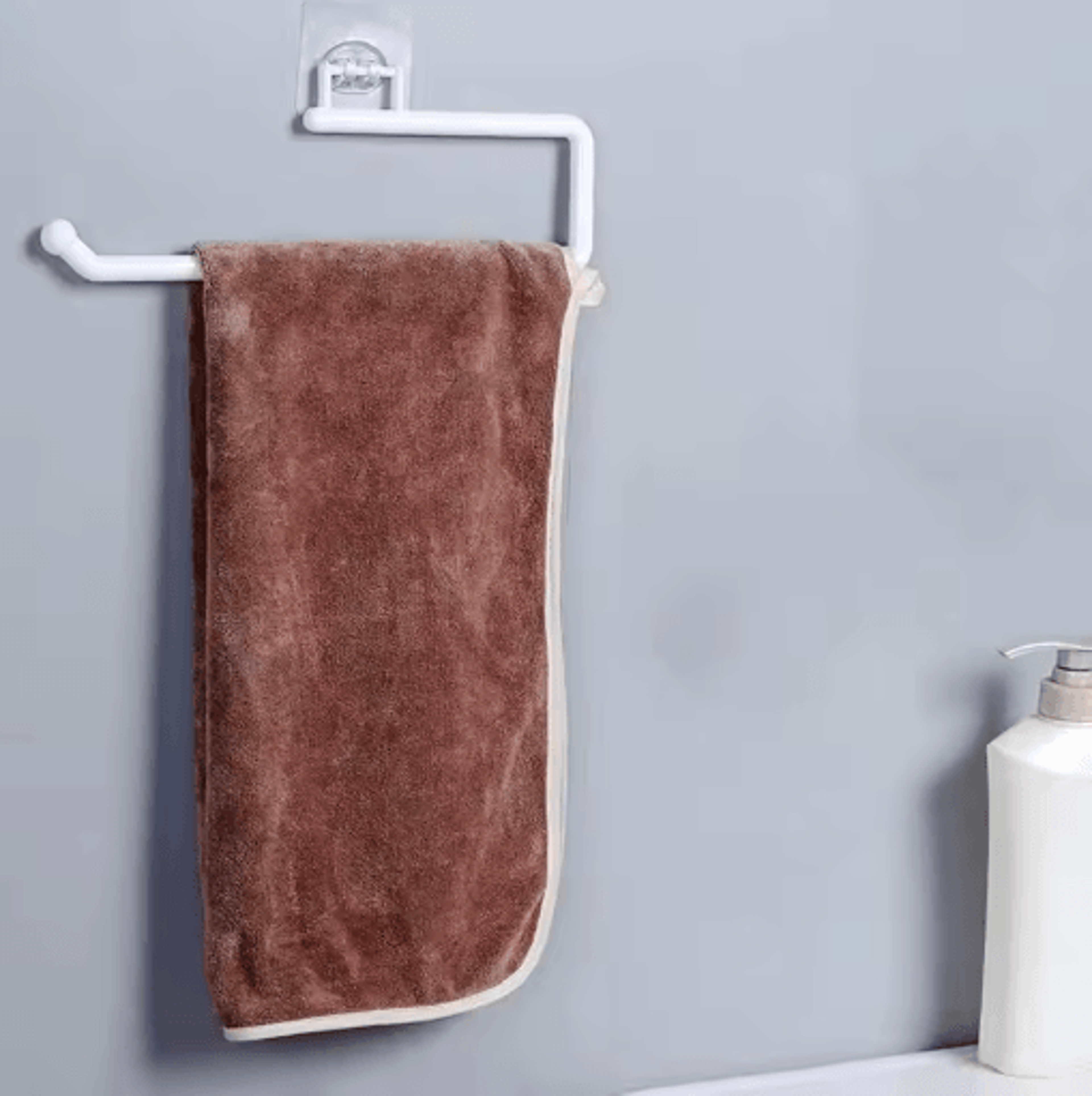 Punch Free Wall Mounted Paper Towel Rack For Kitchen  Bathroom Use 6