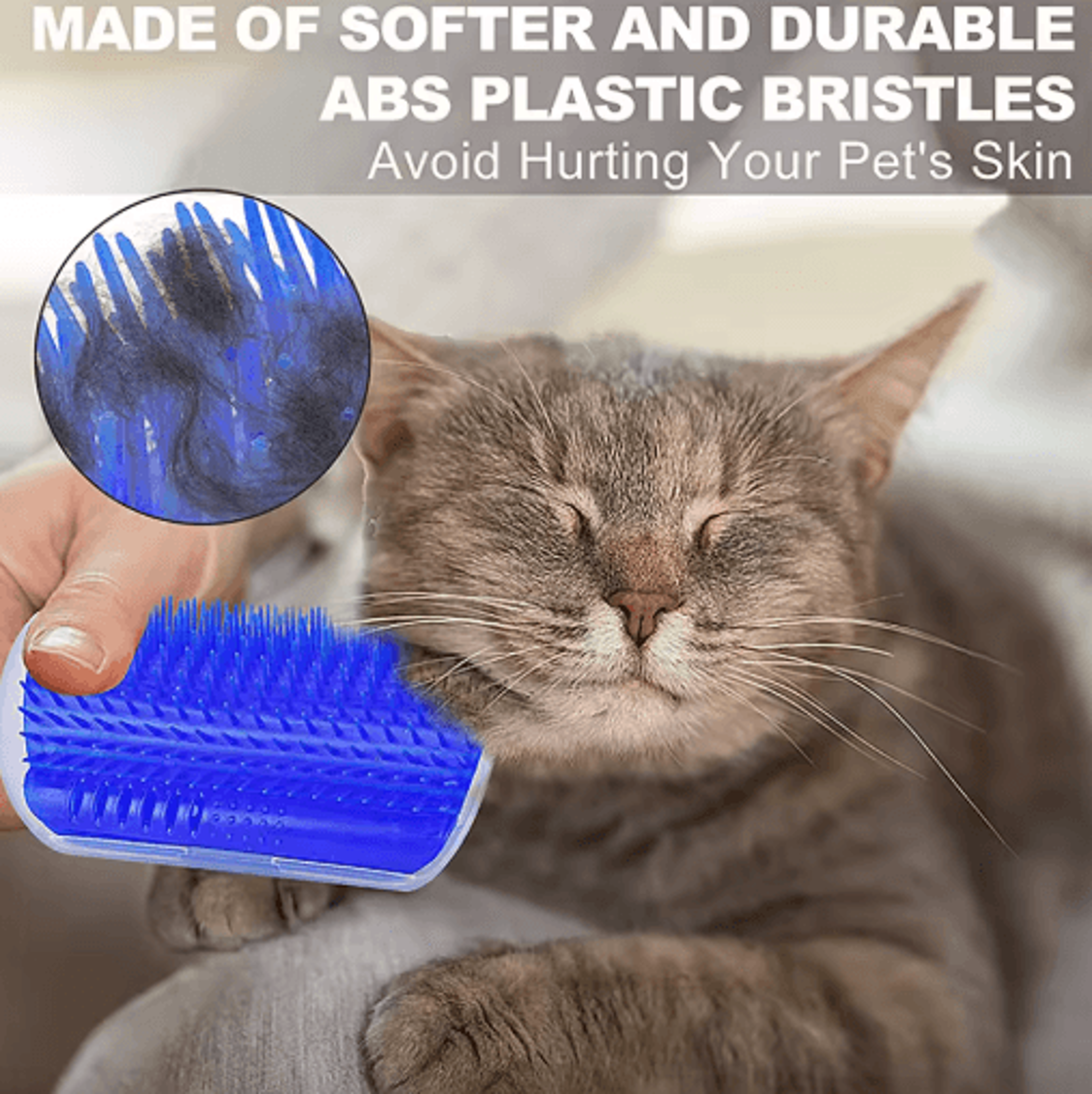PurrClean Corner Cat Brush  SelfGrooming Massage  Hair Removal Scratcher 6